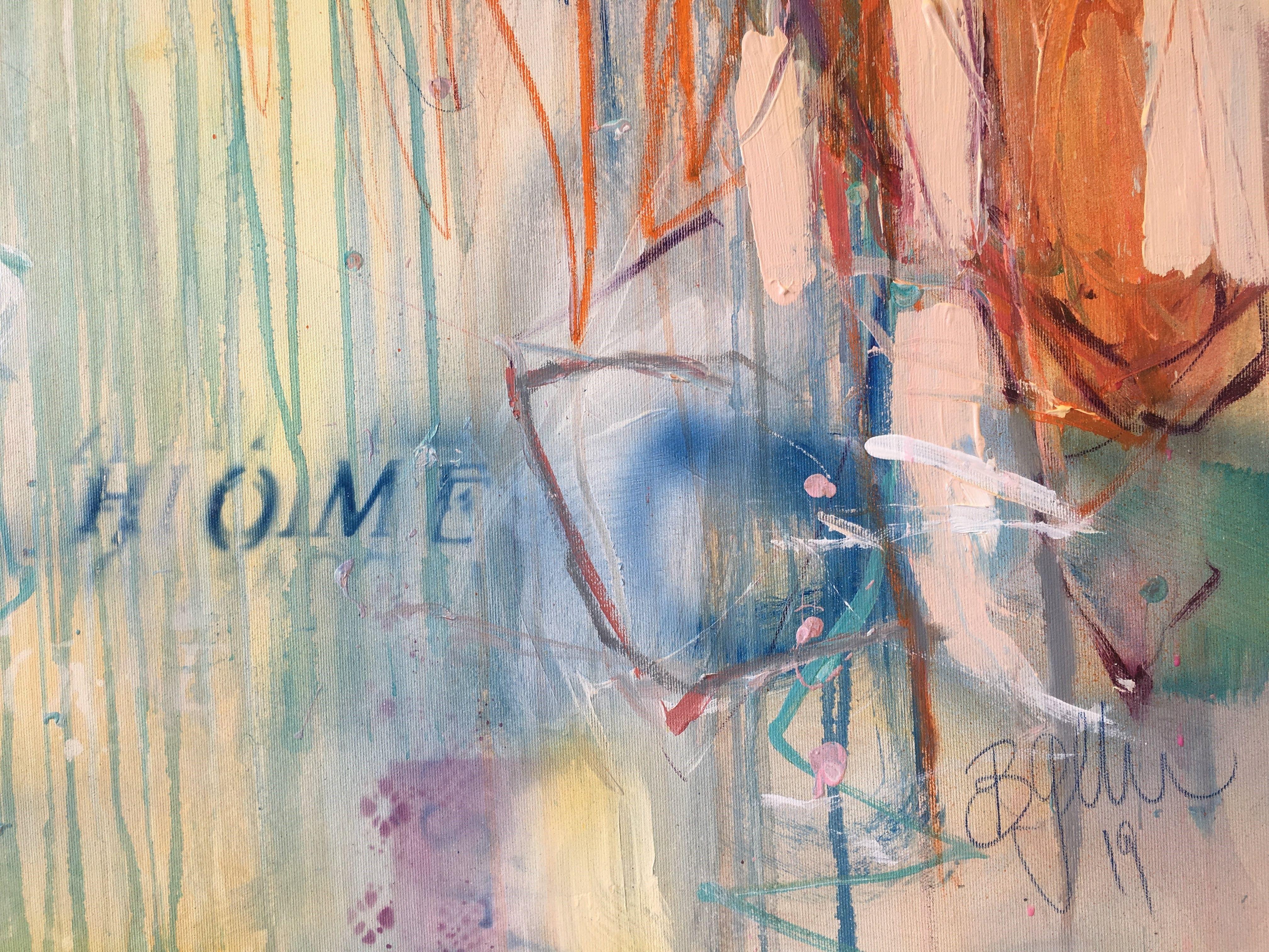 feeling home VI (XL), Mixed Media on Canvas - Modern Mixed Media Art by Bea Garding Schubert