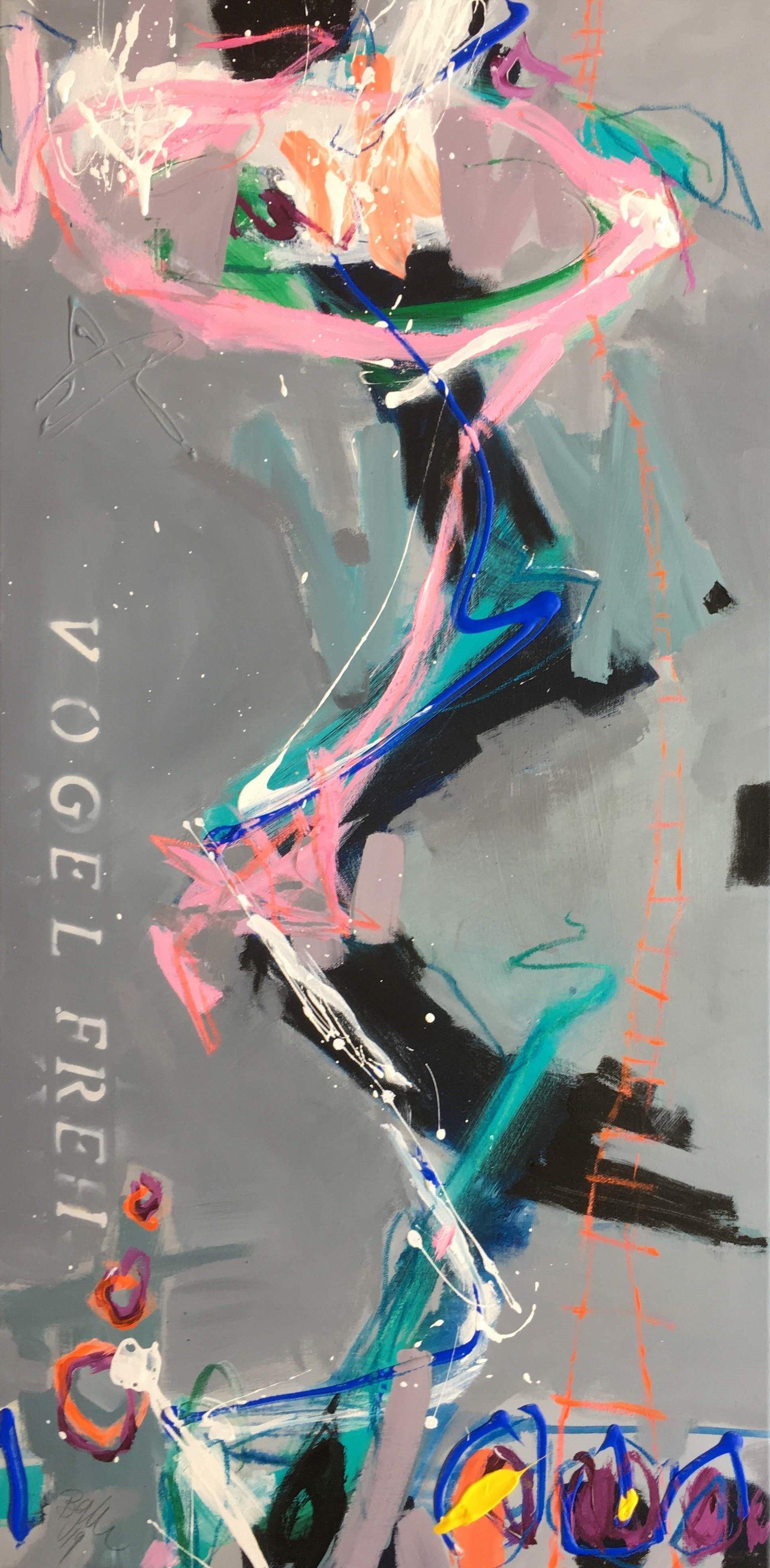 vogelfrei IV, Mixed Media on Canvas - Mixed Media Art by Bea Garding Schubert