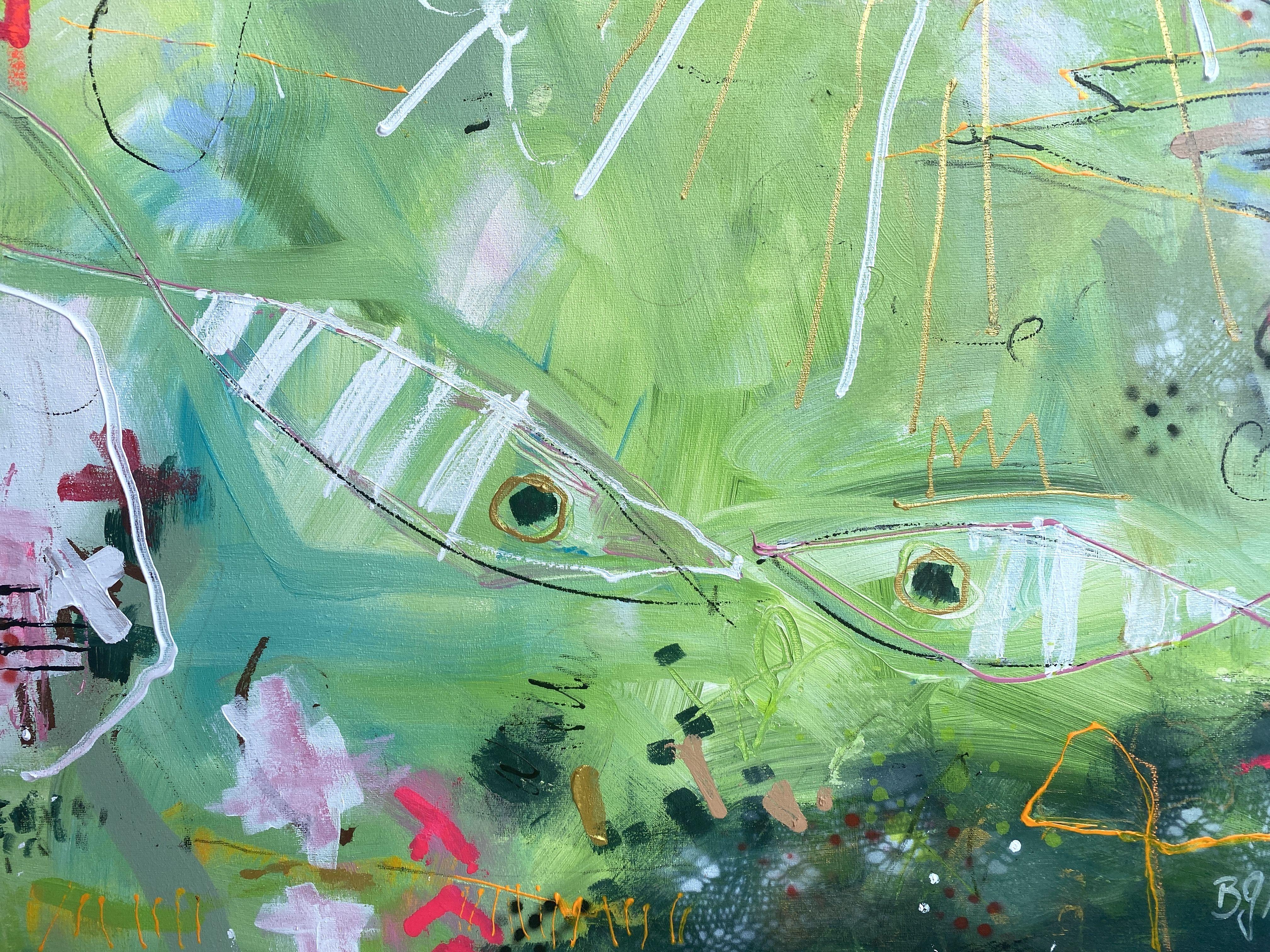 Fishes in Love No.2, Painting, Acrylic on Canvas For Sale 2