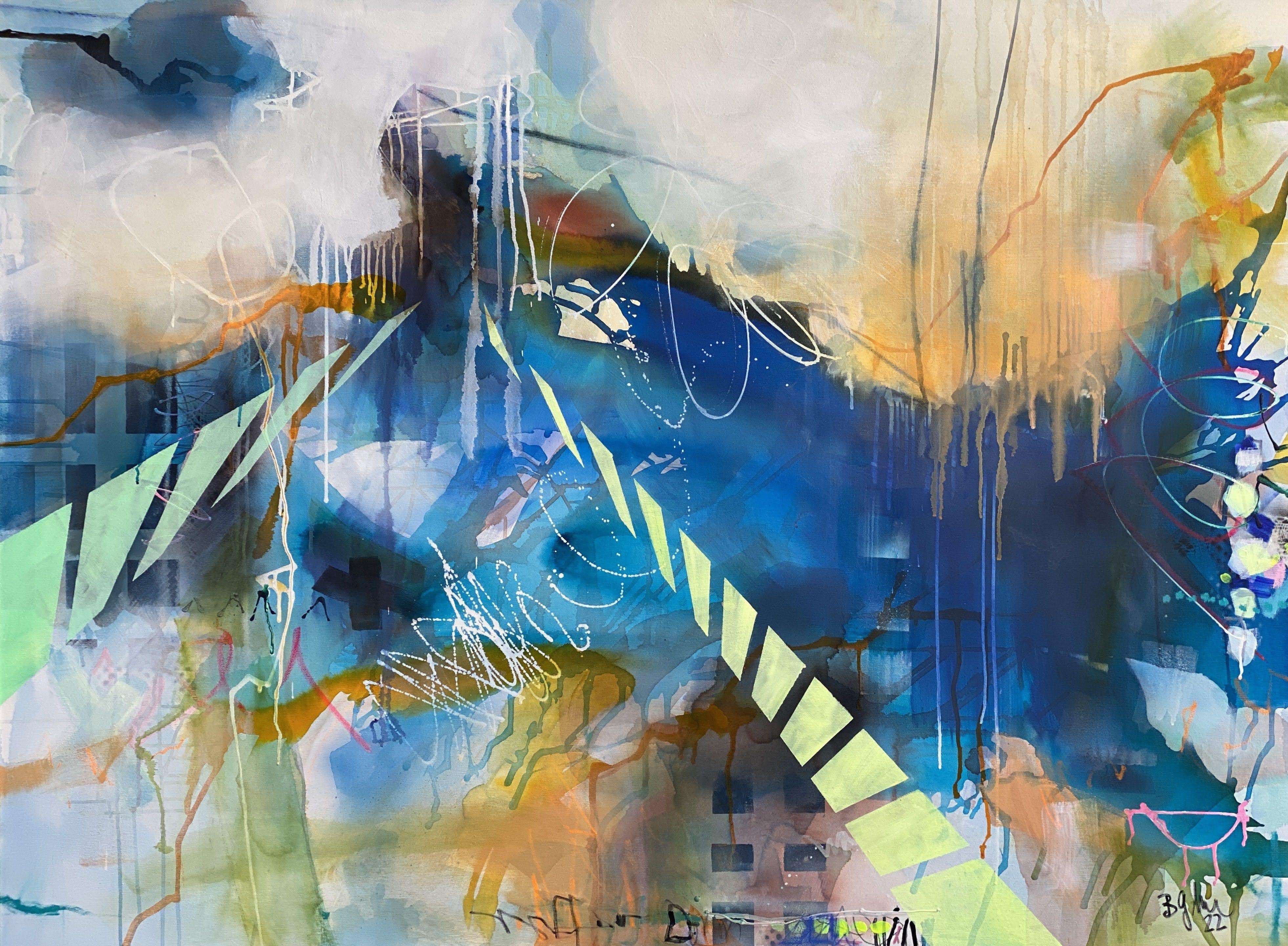 Bea Garding Schubert Abstract Painting - It Is All A Dream No.2, Painting, Acrylic on Canvas