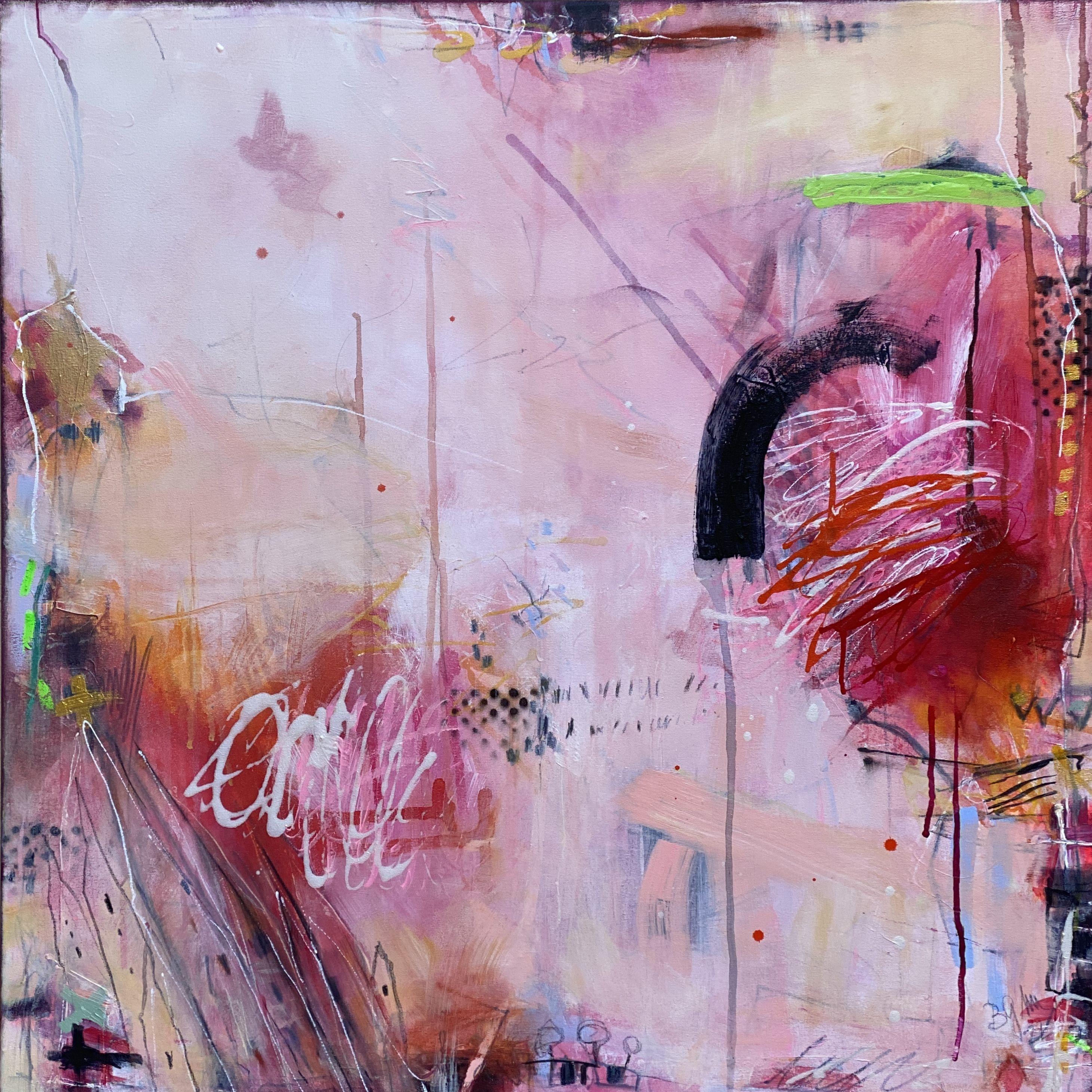 Bea Garding Schubert Abstract Painting - Ma Home and my Heart No.3, Painting, Acrylic on Canvas
