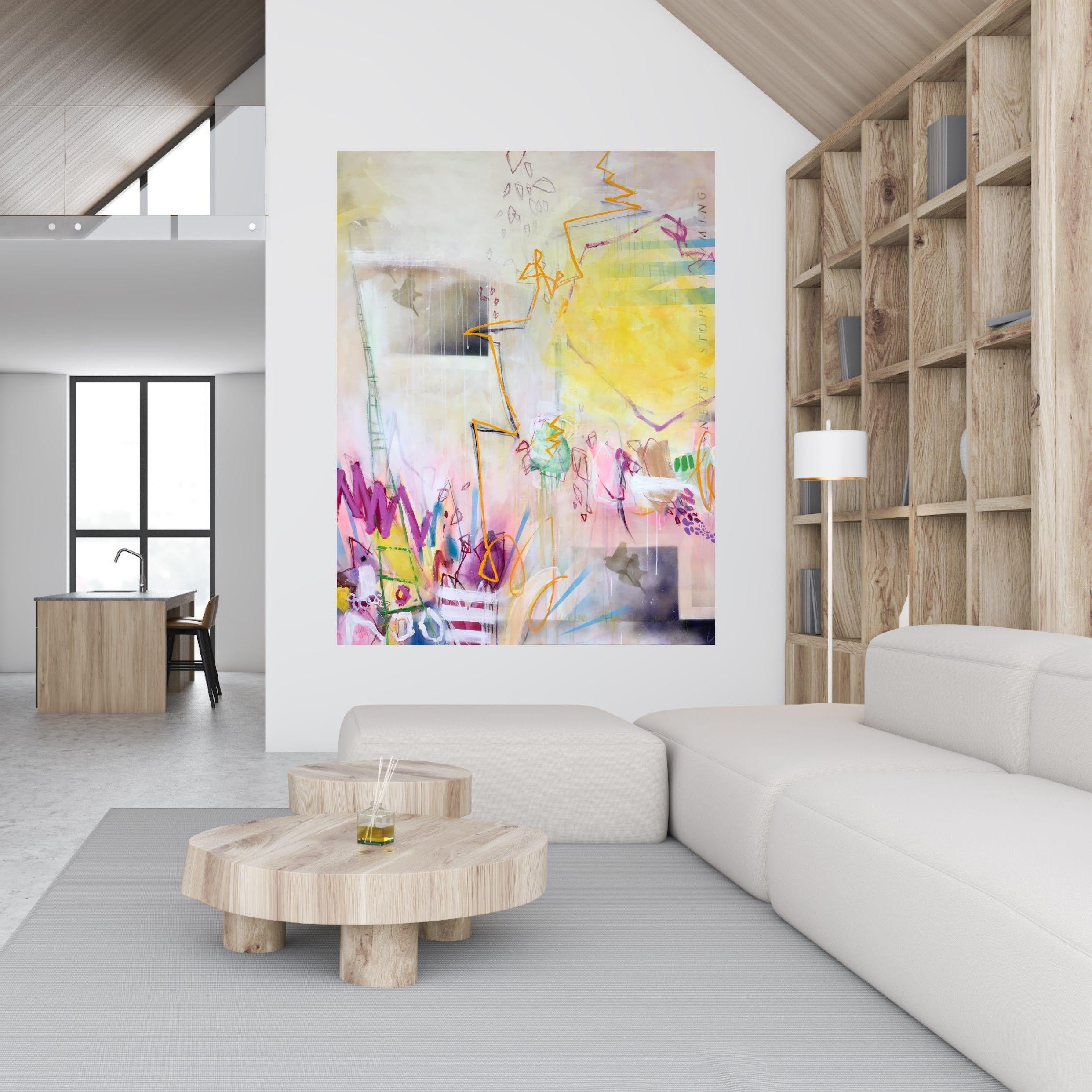 Non smettere mai di sognare No.2, Pittura, Acrilico su tela - Painting Espressionismo astratto di Bea Garding Schubert