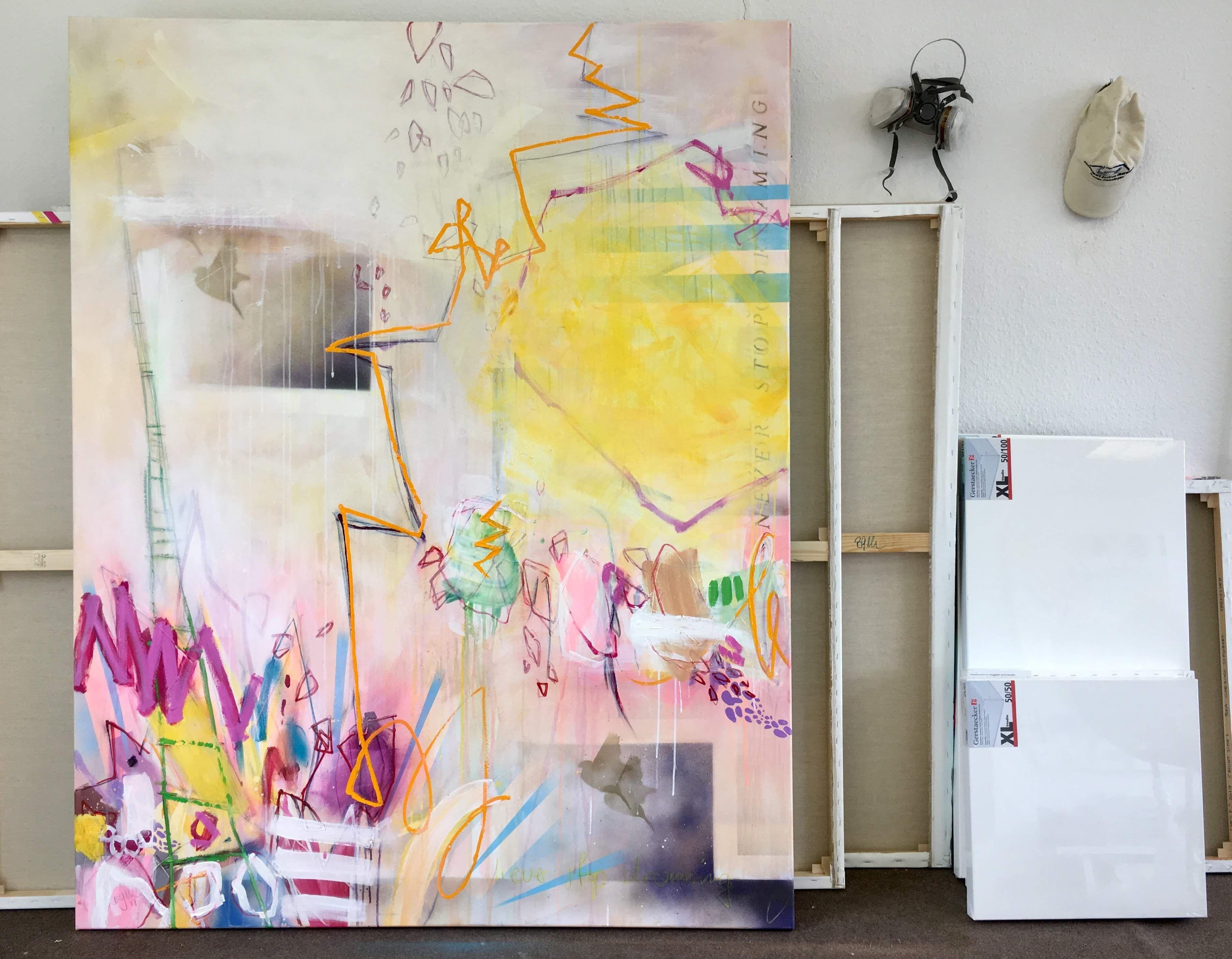 Non smettere mai di sognare No.2, Pittura, Acrilico su tela in vendita 2