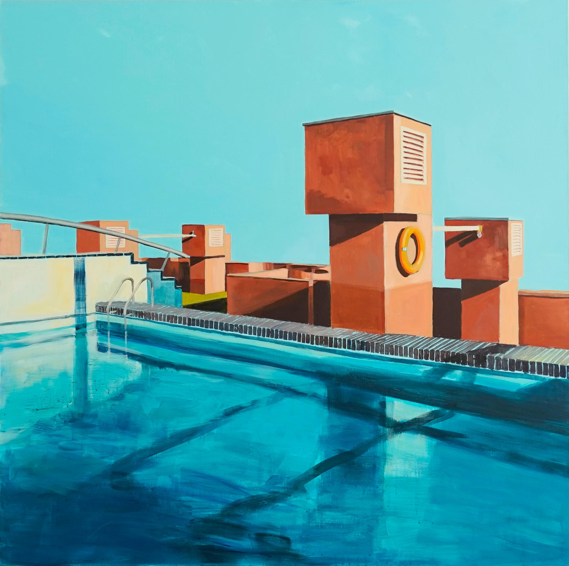Summer in the city
Ricardo Bofill architect
Acrylic on linen
100x100 cm 

The artist, Bea Sarrias, has developed much of her work in Barcelona, where she studied Fine Arts and soon became interested in architecture and the portrayal of iconic