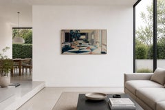 Gio Ponti, Villa Planchart, Caracas, WARM LIGHT 60x120 cm Acrylic 2024