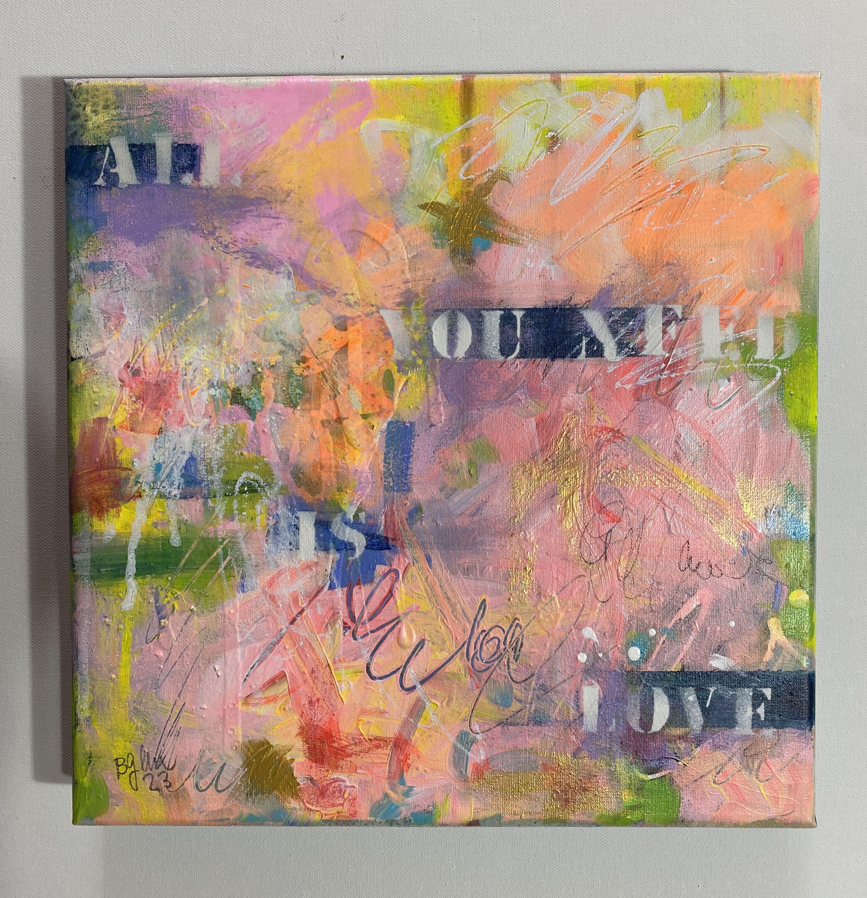 Alles, was Sie brauchen, ist Liebe Nr.18, Gemälde, Acryl auf Leinwand im Angebot 2