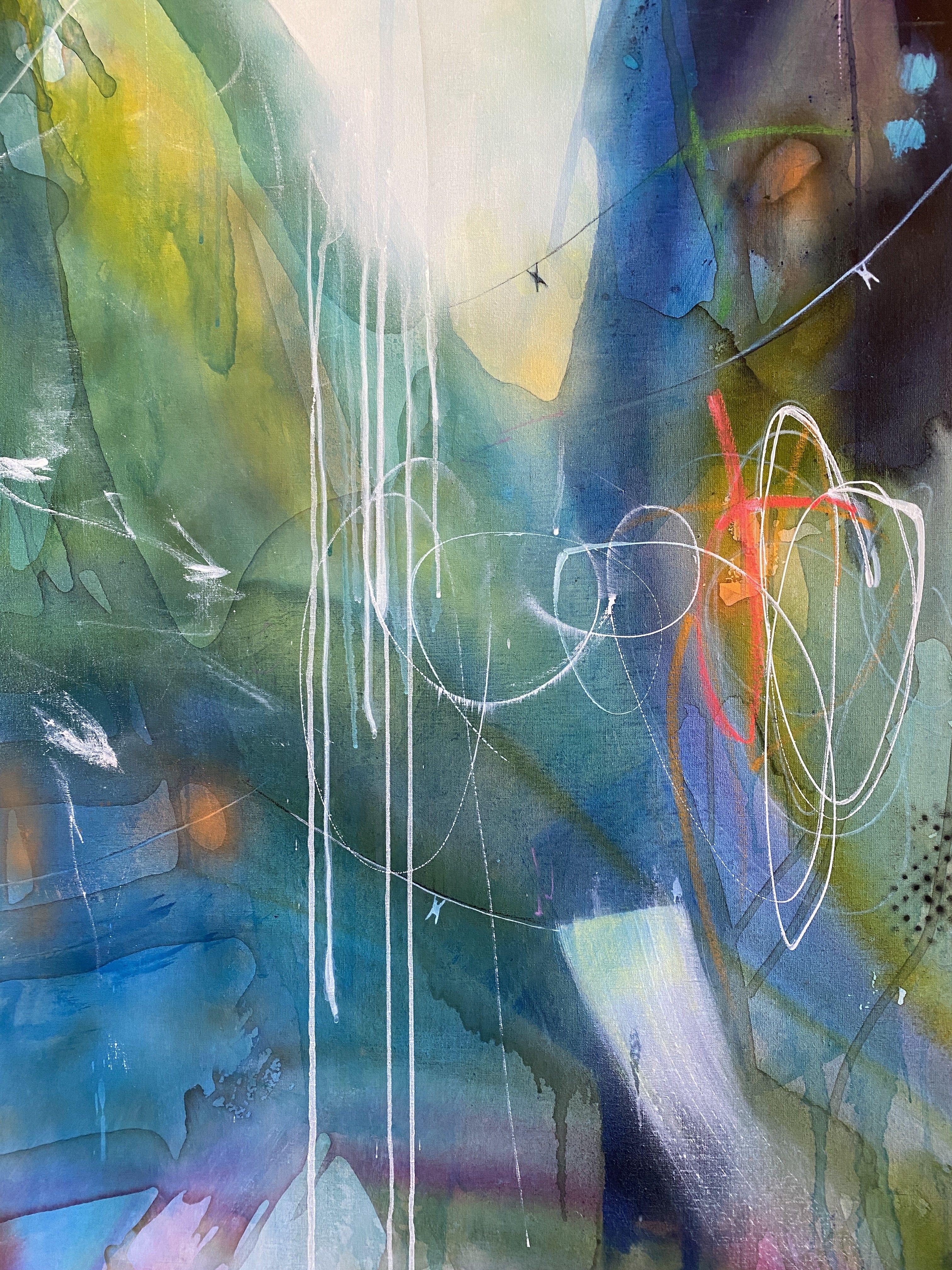 Costruire ponti n.15, Pittura, Acrilico su tela - Painting di Bea Schubert