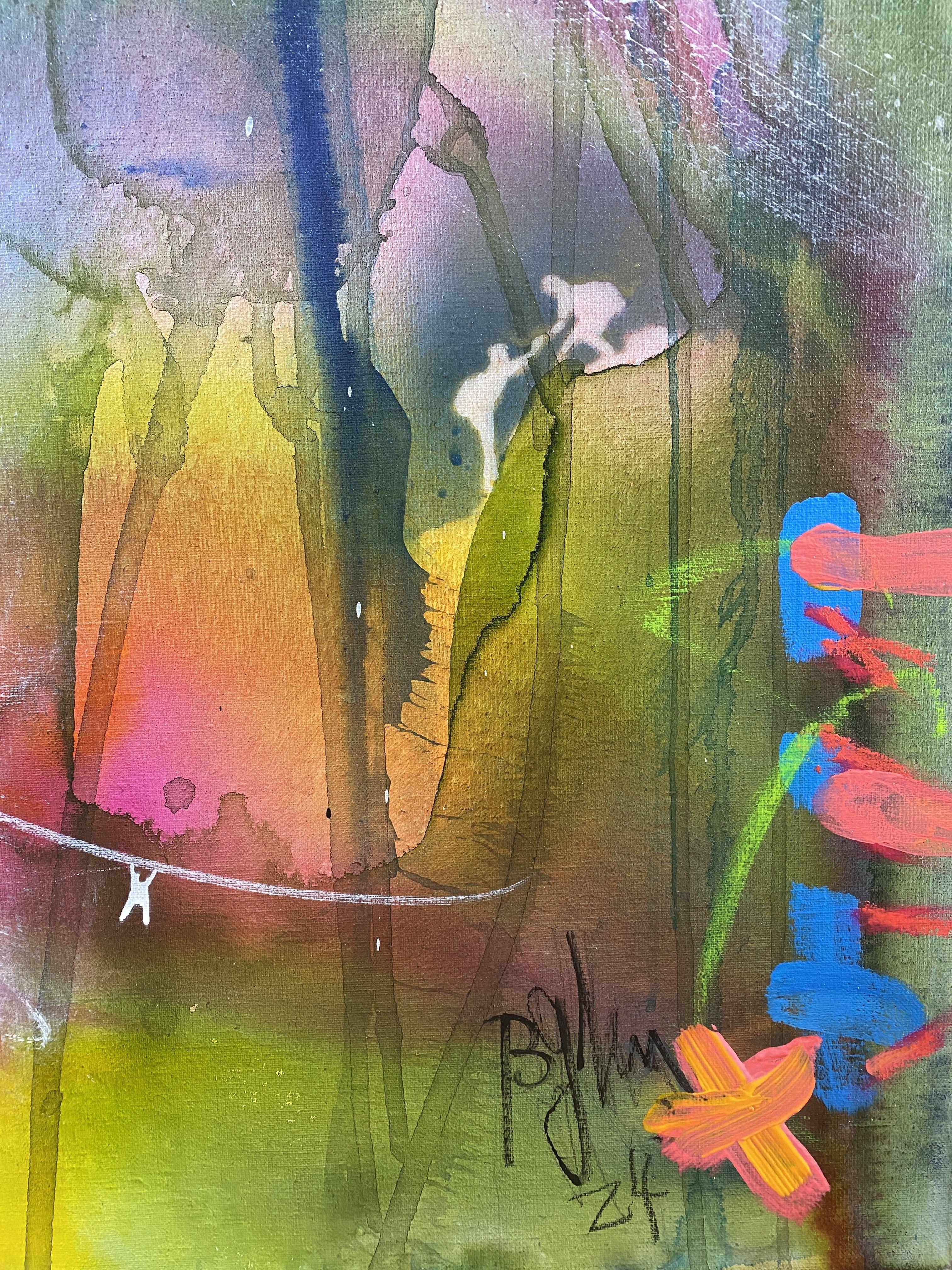 Costruire ponti n.15, Pittura, Acrilico su tela - Painting Astratto di Bea Schubert