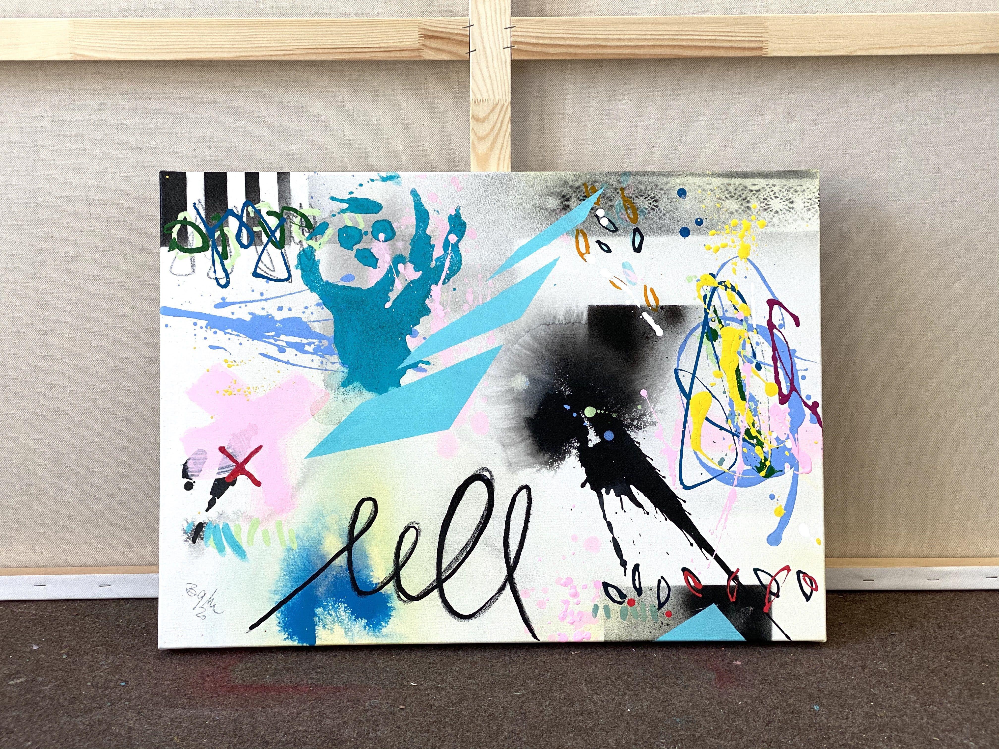 Dream XVI, Painting, Acrylic on Canvas - Gray Abstract Painting by Bea Schubert