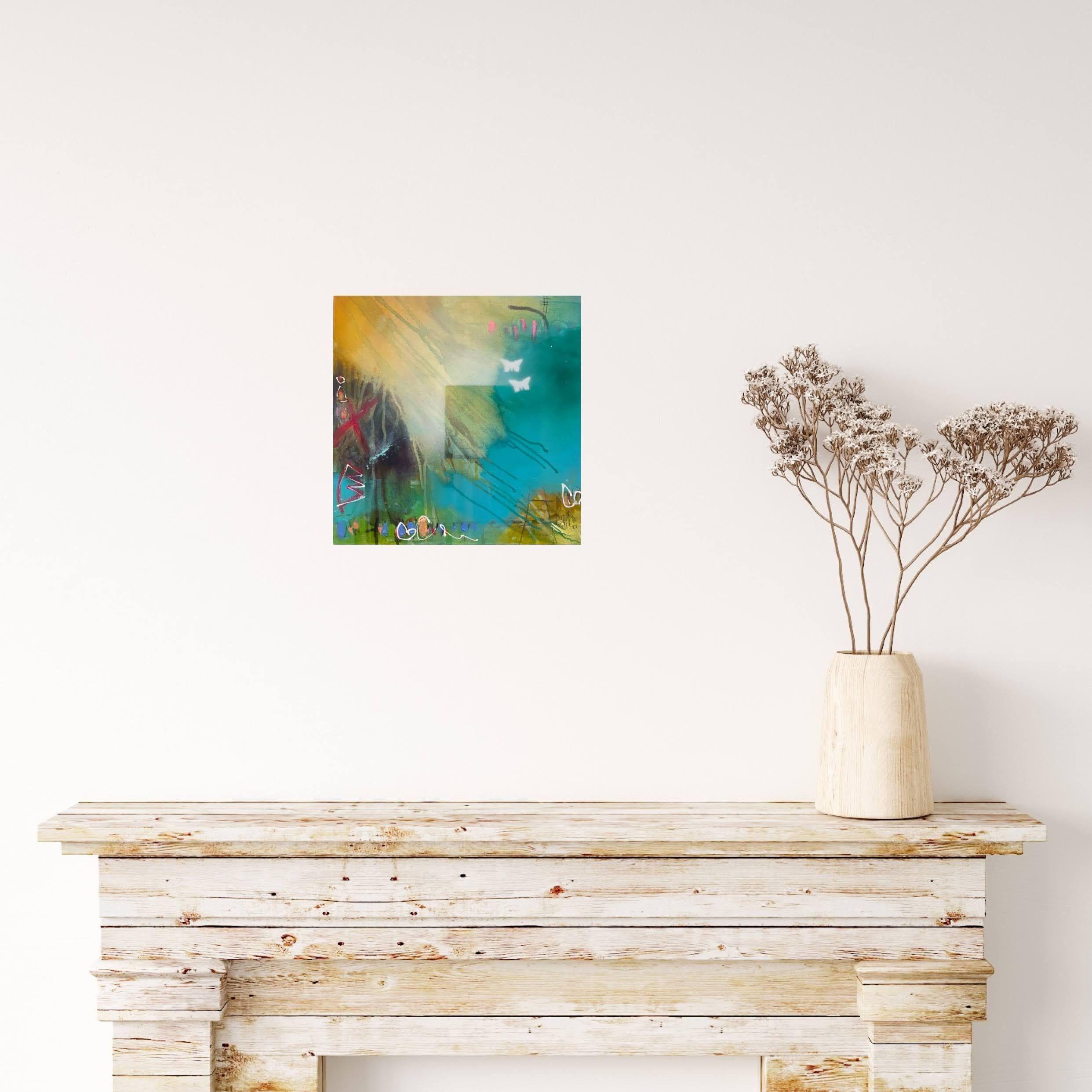 Fly me to the Moon No...2, Gemälde, Acryl auf Leinwand – Painting von Bea Schubert