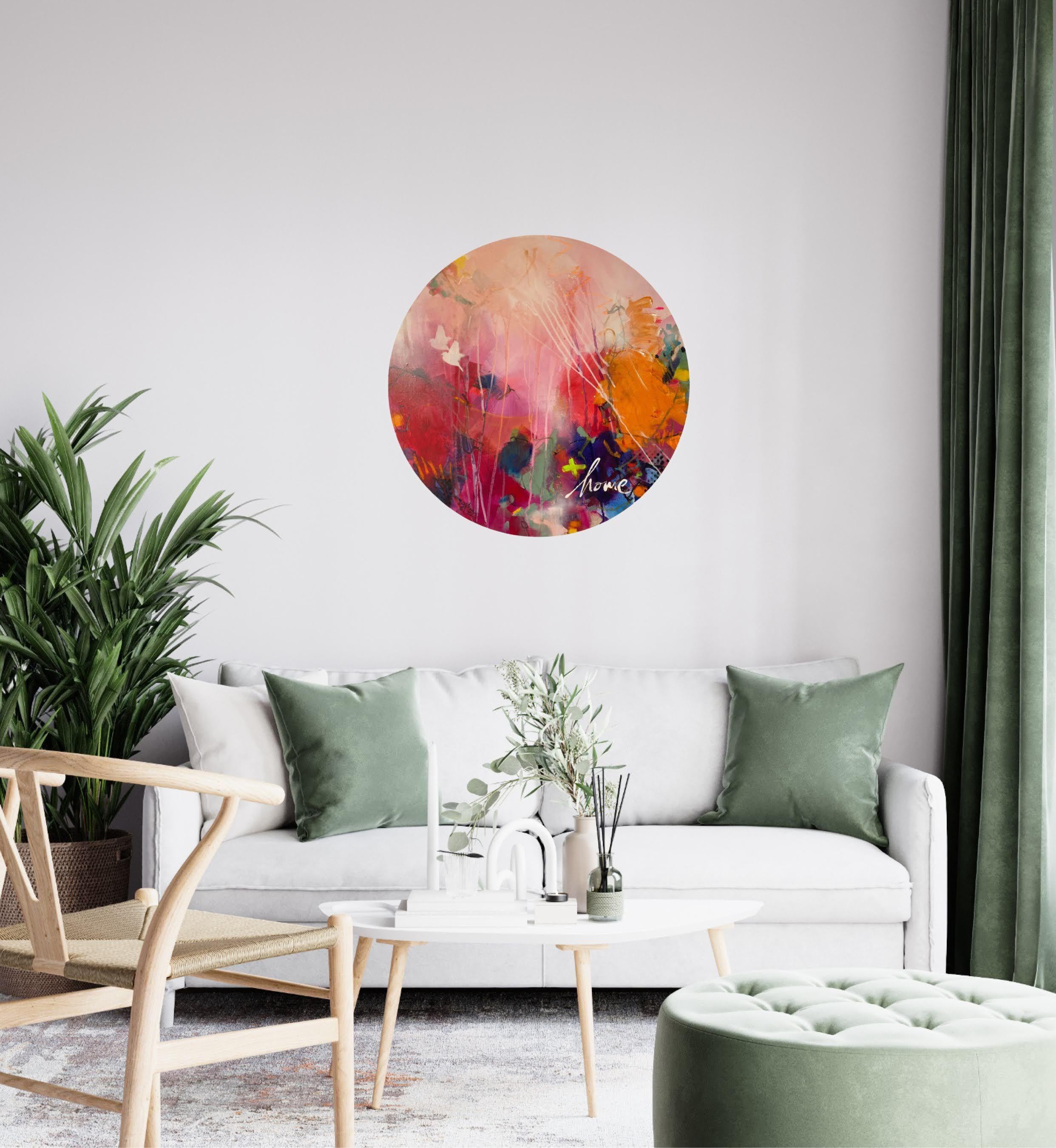 Fliegende Heimat Nr.5, Gemälde, Acryl auf Leinwand – Painting von Bea Schubert