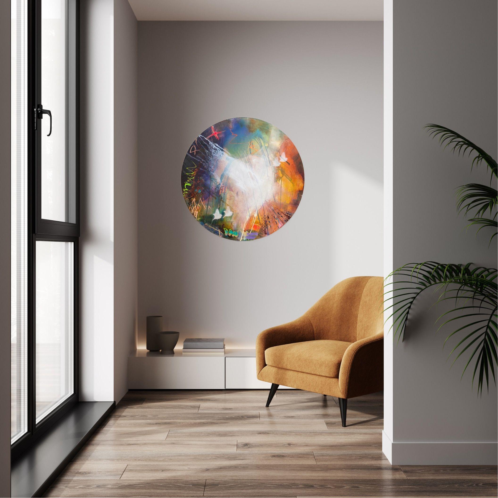 Fliegende Heimat Nr.6, Gemälde, Acryl auf Leinwand – Painting von Bea Schubert