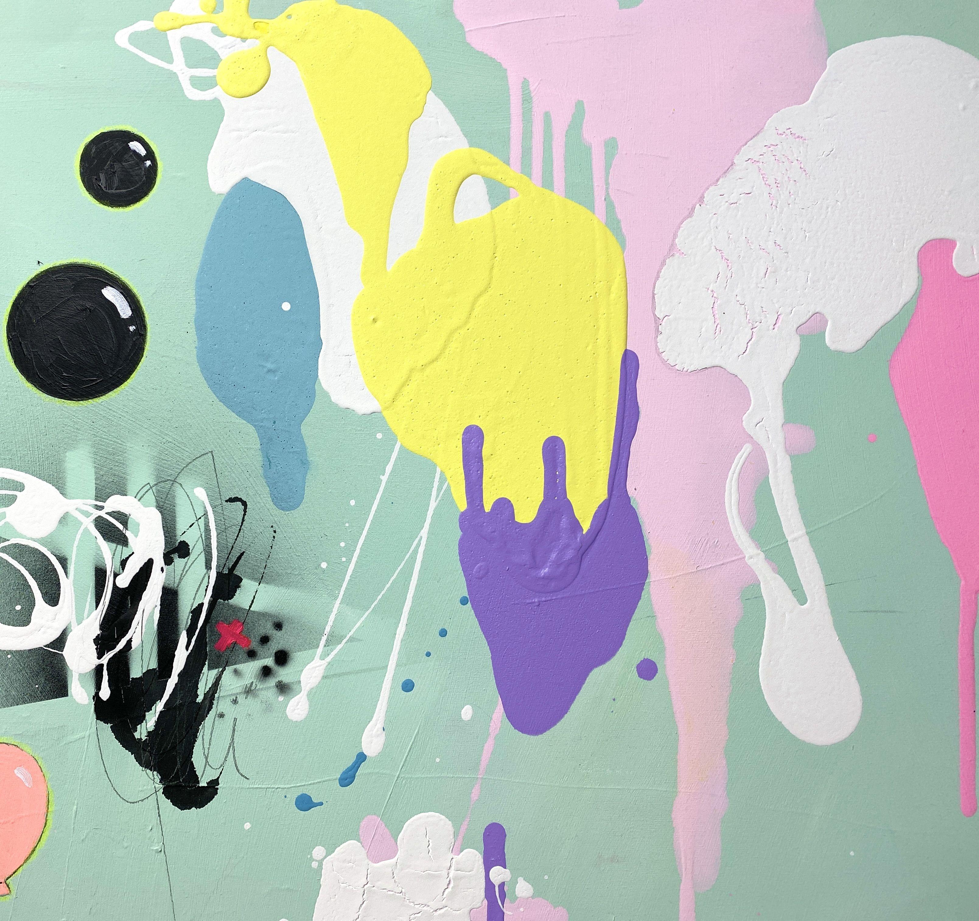 Give me a smile, Gemälde, Acryl auf Leinwand – Painting von Bea Schubert