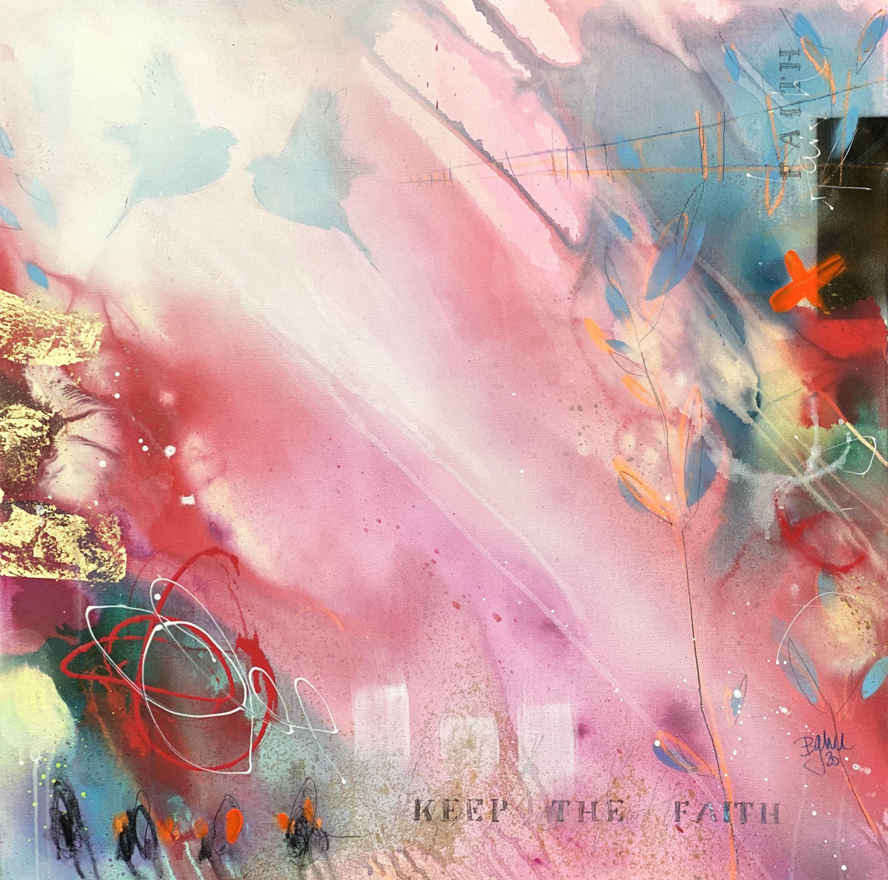 Abstract Painting di Bea Schubert - Mantieni la fede VIII, Pittura, Acrilico su tela