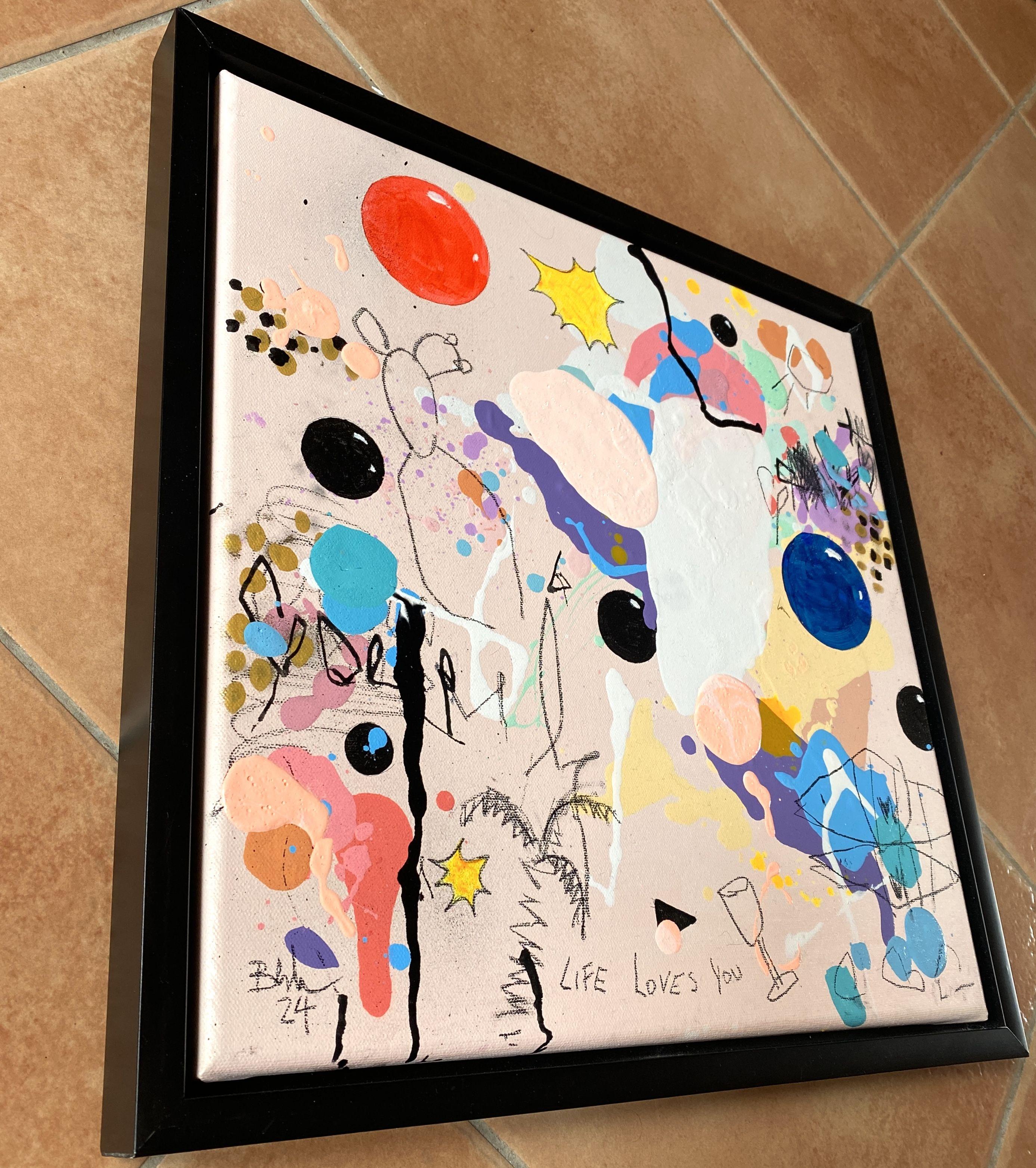 Life Loves You No.1, Pittura, Acrilico su tela - Painting Astratto di Bea Schubert