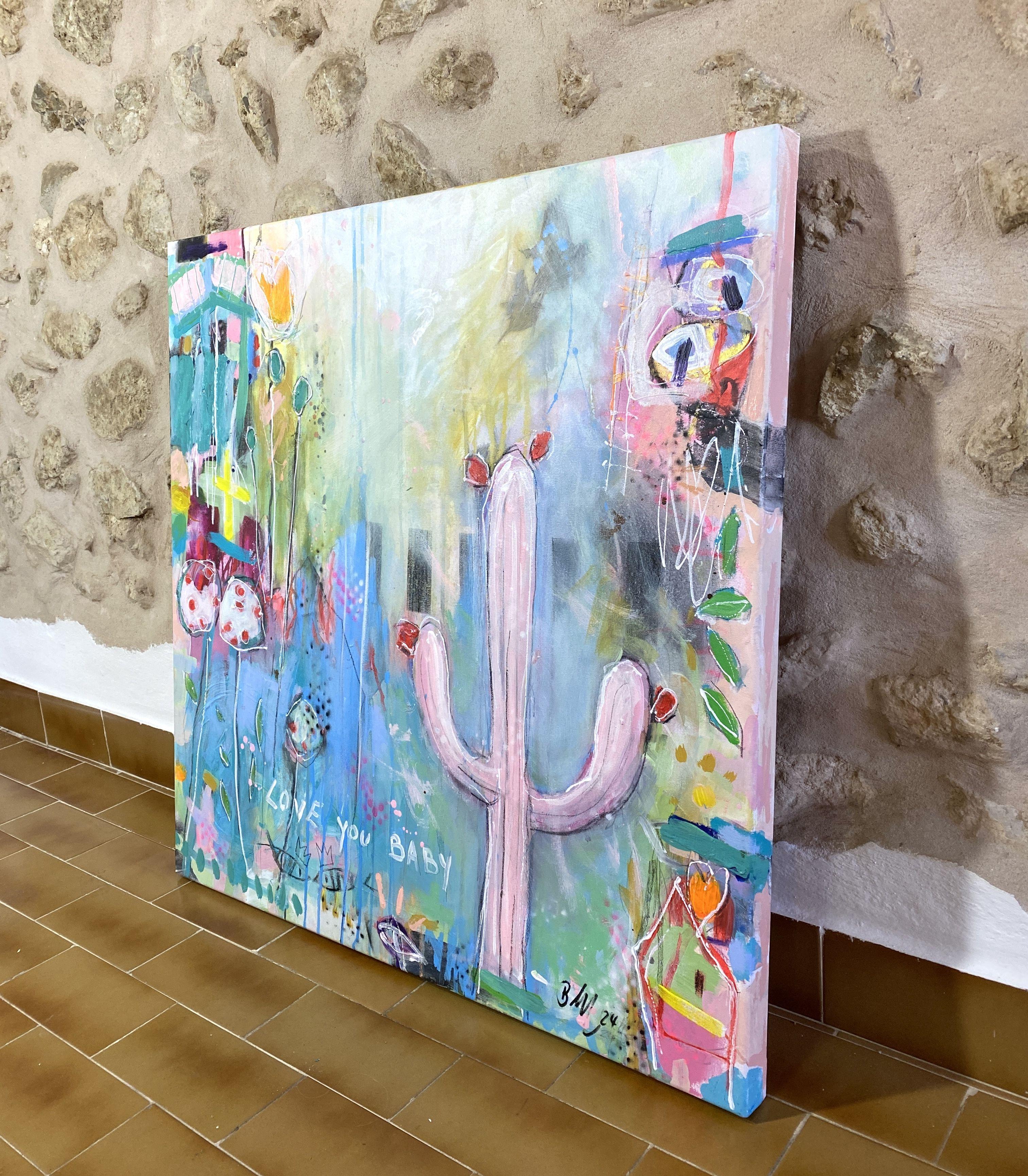 Love you, baby No.2, Gemälde, Acryl auf Leinwand (Pop-Art), Painting, von Bea Schubert