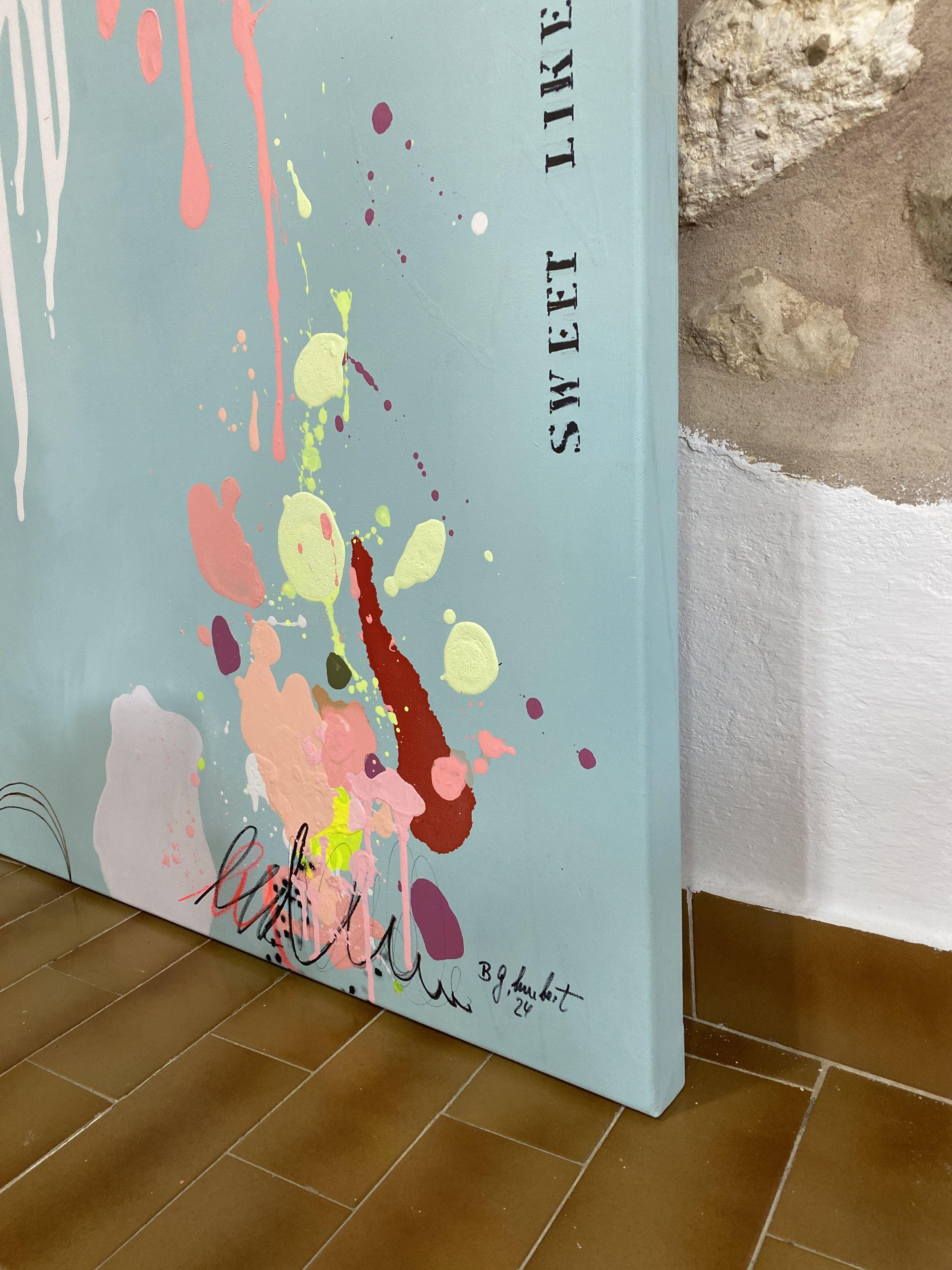 Sweet like a kiss, Gemälde, Acryl auf Leinwand (Pop-Art), Painting, von Bea Schubert