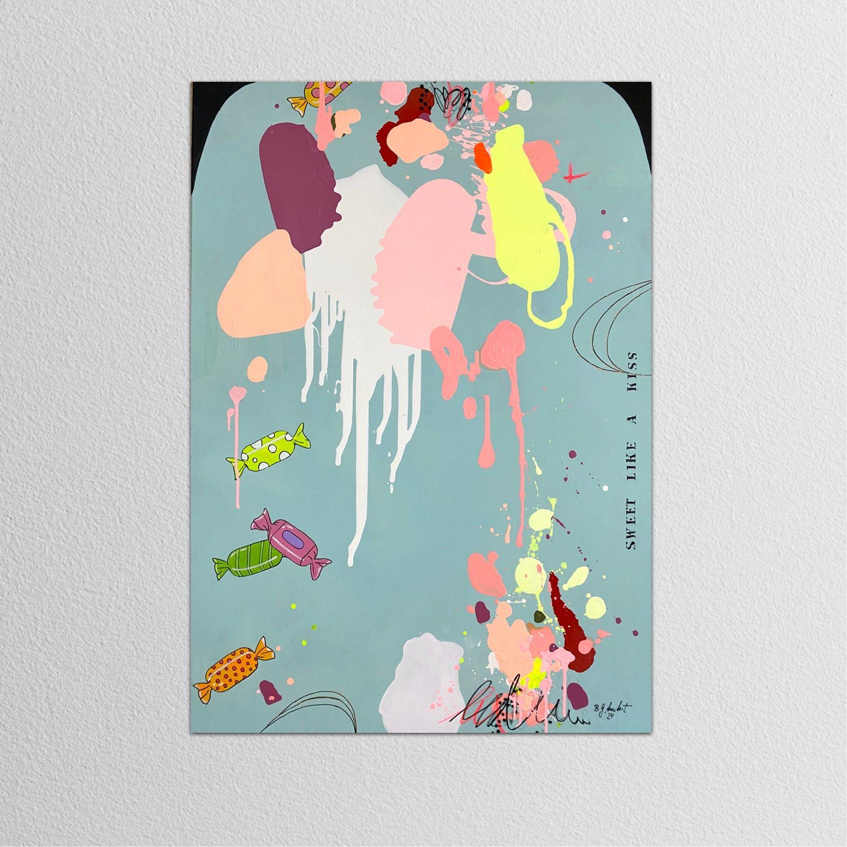 Sweet like a kiss, Gemälde, Acryl auf Leinwand im Angebot 1