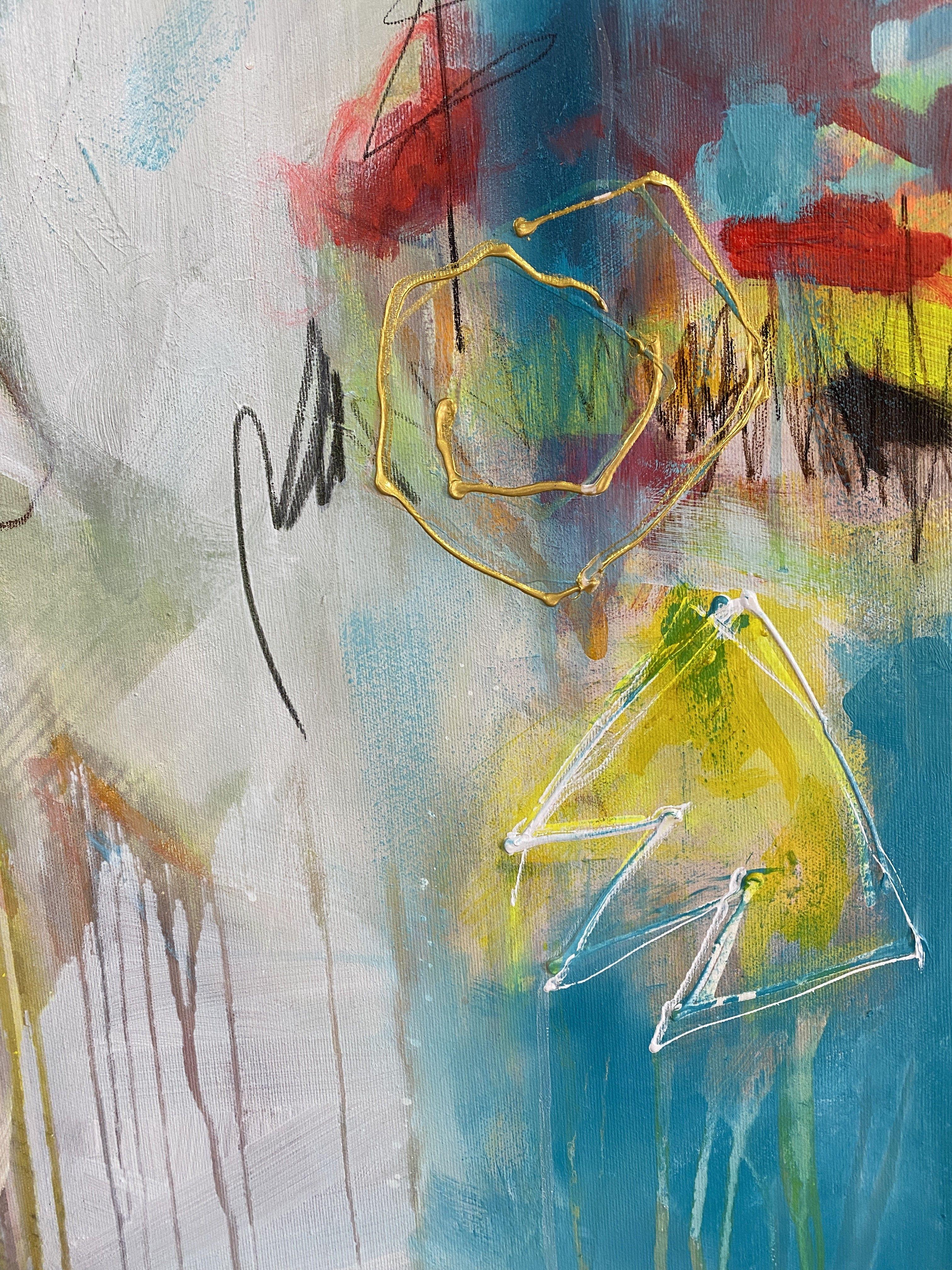 There Is No Place Like Home No.6, Painting, Acrylic on Canvas - Blue Abstract Painting by Bea Schubert