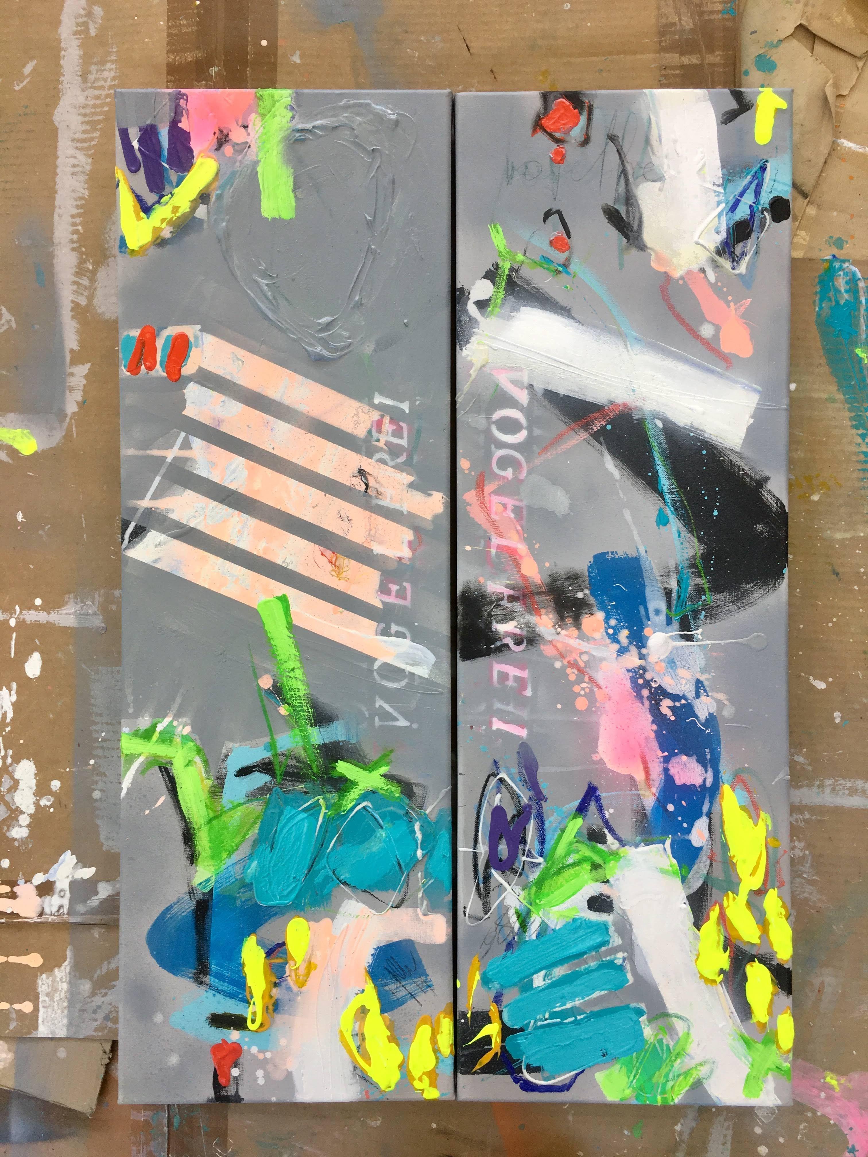 Vogelfrei No.6  (diptychon), Painting, Acrylic on Canvas For Sale 2