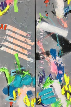 Vogelfrei No.6  (diptychon), Painting, Acrylic on Canvas