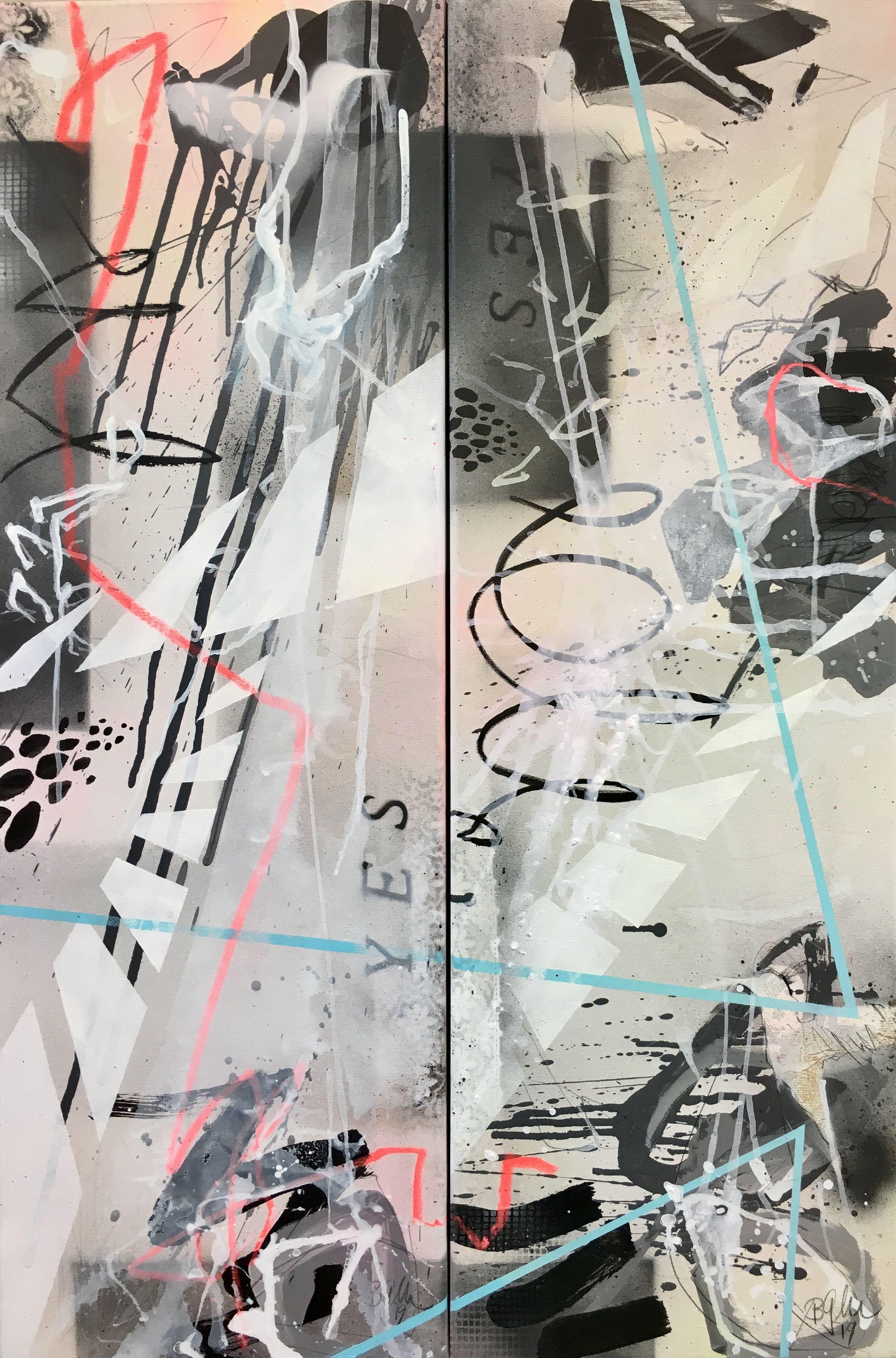 Inspired by Yoko Ono.    John Lennon apparently met Yoko Ono in 1966, at a London gallery, where she was installing a show. Lennon adored Ono's ceiling piece: a ladder with a magnifying glass hanging above it, and the word "yes" in tiny letters on