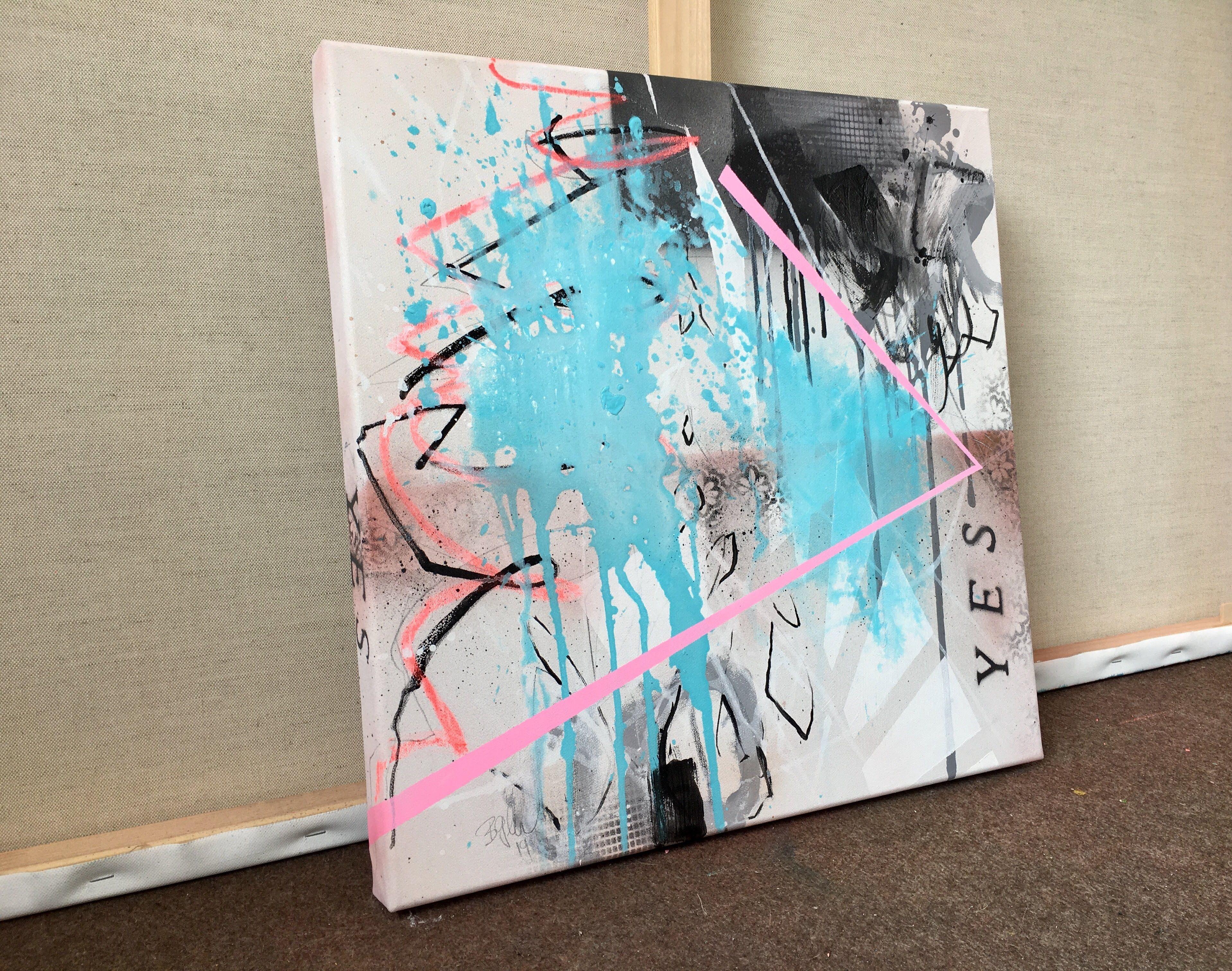 YES No.2 - inspired by Yoko Ono, Painting, Acrylic on Canvas For Sale 1