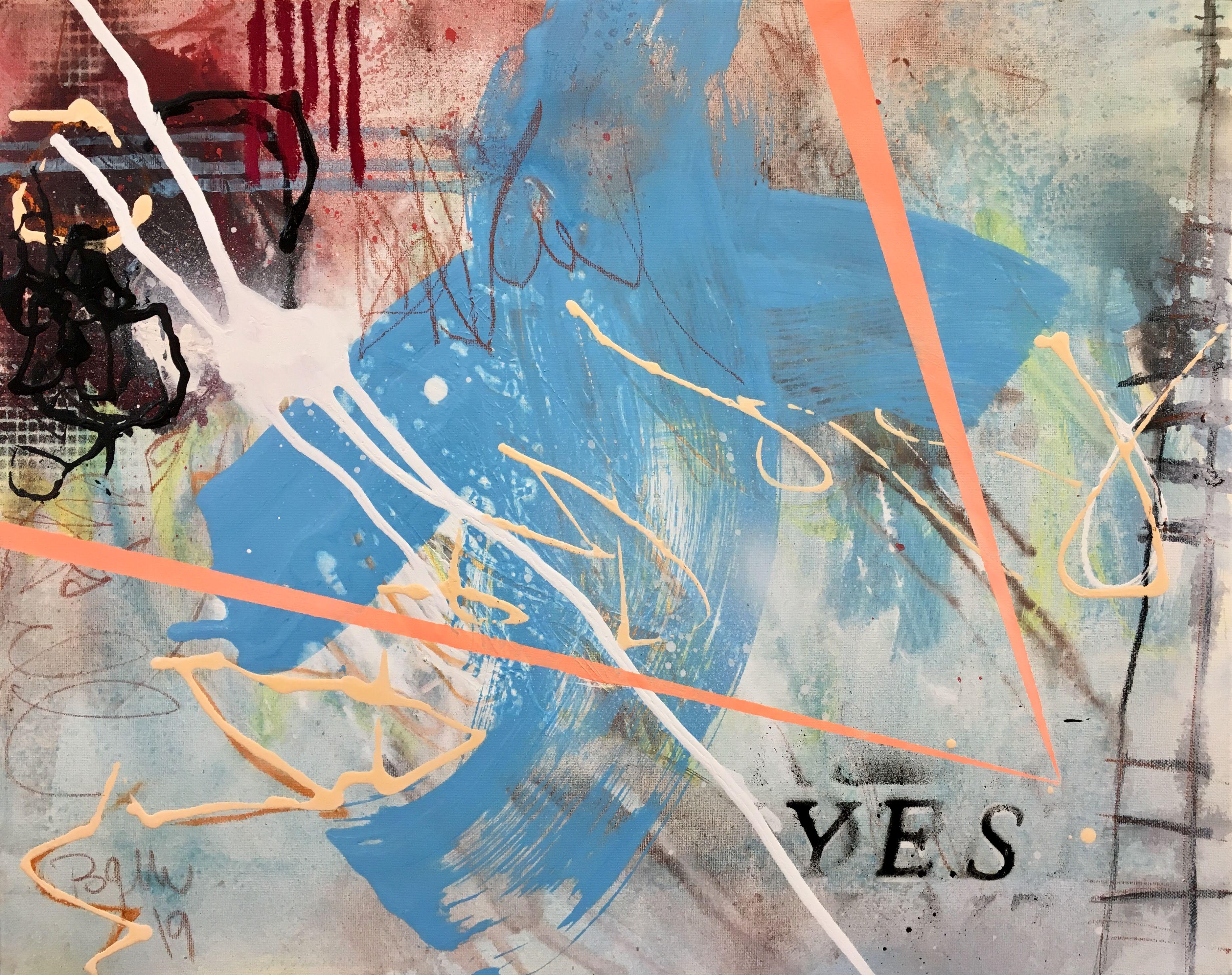 YES VI - inspirado por Yoko Ono, Pintura, Acrílico sobre lienzo