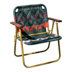 Fauteuil de plage Japú Trama 10 olive Espace extérieur Jardin et pelouse - Dengô Brasil