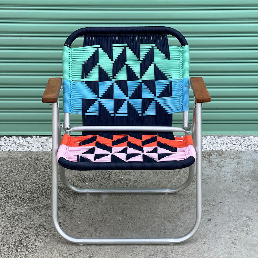 - Trama 10 - main color: navy - secondary colors: baby green, orange, baby blue, baby pink.
- structure color: aluminum

beach chair, country chair, garden chair, lawn chair, camping chair, folding chair, stylish chair, funky chair, armchair

DENGÔ