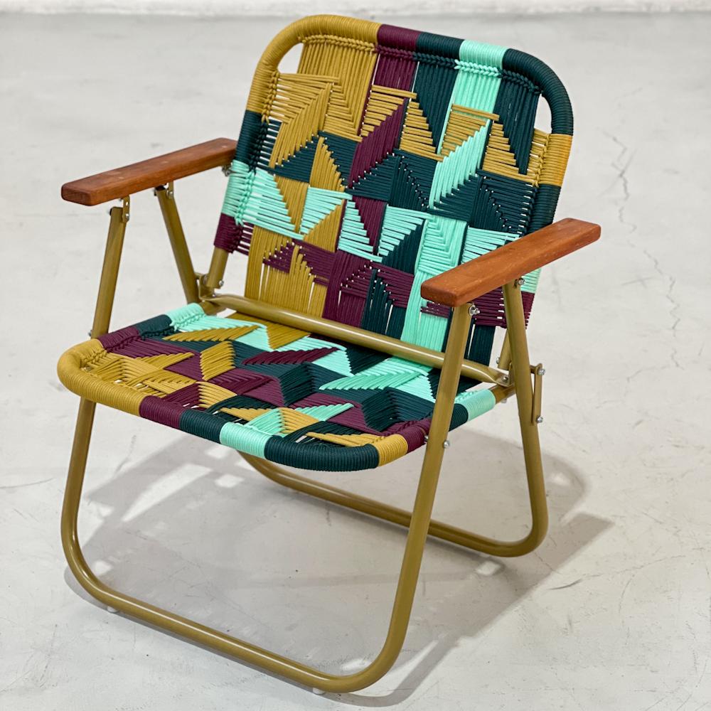 - Trama 10 - main color: mustard - secondary colors: burgundy, olive green, baby green.
- structure color: dourado solar.

beach chair, country chair, garden chair, lawn chair, camping chair, folding chair, stylish chair, funky chair,