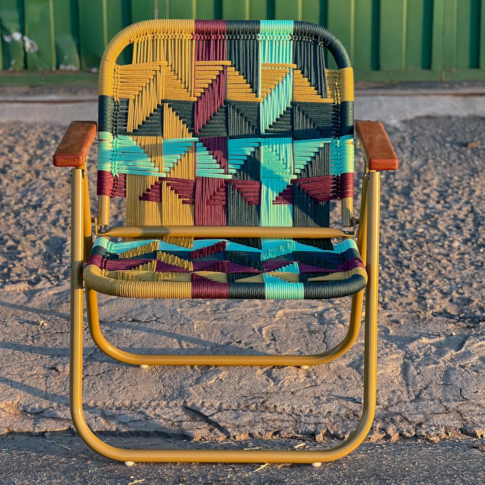 Contemporary Beach armchair Japú Trama 10 Outdoor area Garden and Lawn - Dengô Brasil For Sale