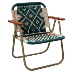 Beach armchair Japú Trama 4 olive Outdoor area Garden and Lawn - Dengô Brasil