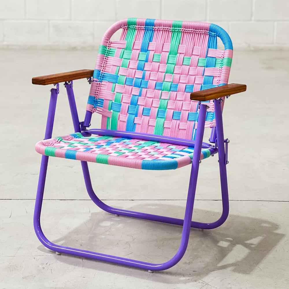 - Trama vintage- main color: baby pink- secondary colors: baby green, baby blue.
- structure color: lavanda.
- Comes with accessories.

beach chair, country chair, garden chair, lawn chair, camping chair, folding chair, stylish chair, funky chair,