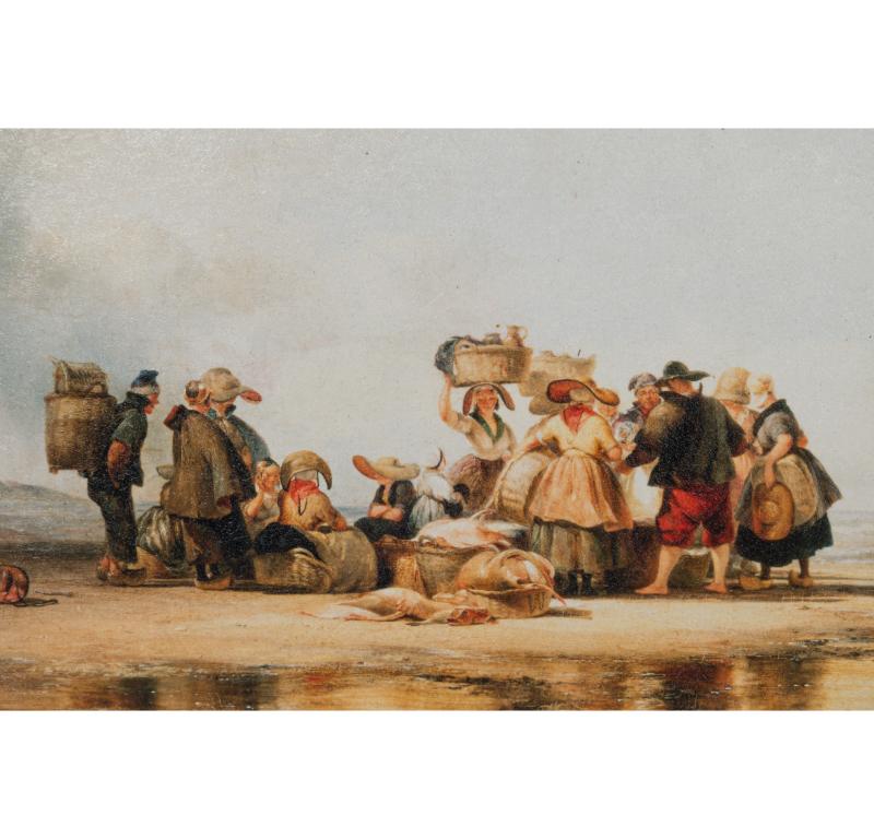 Beach at Schevenigen, Gemälde (Europäisch) im Angebot