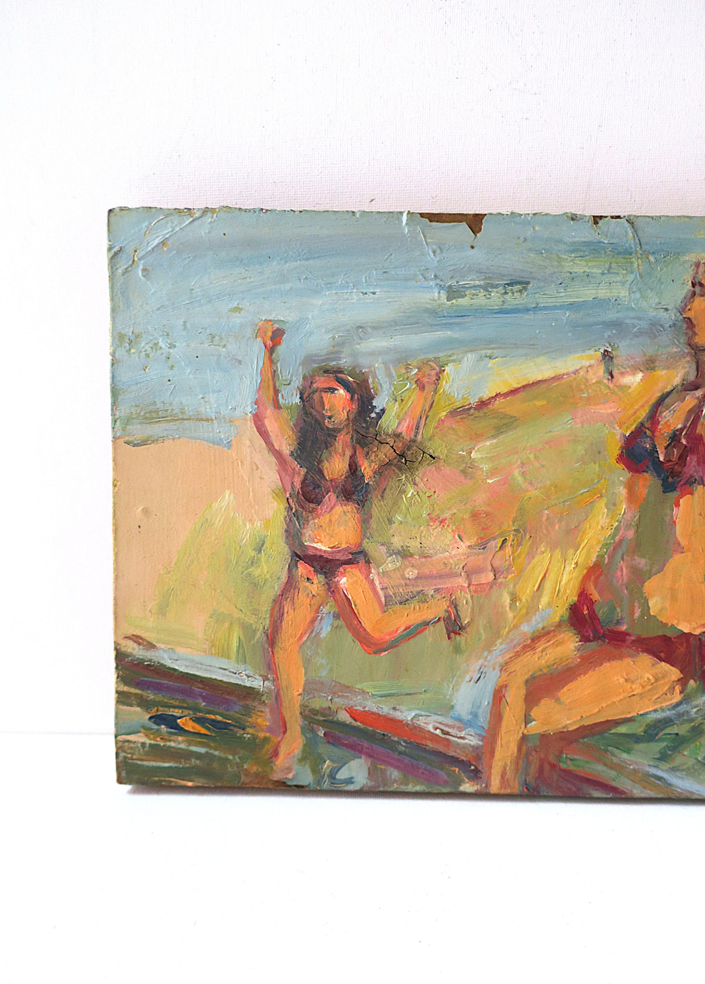 Strand Bikini Sommer Kunstwerk Malerei (20. Jahrhundert) im Angebot