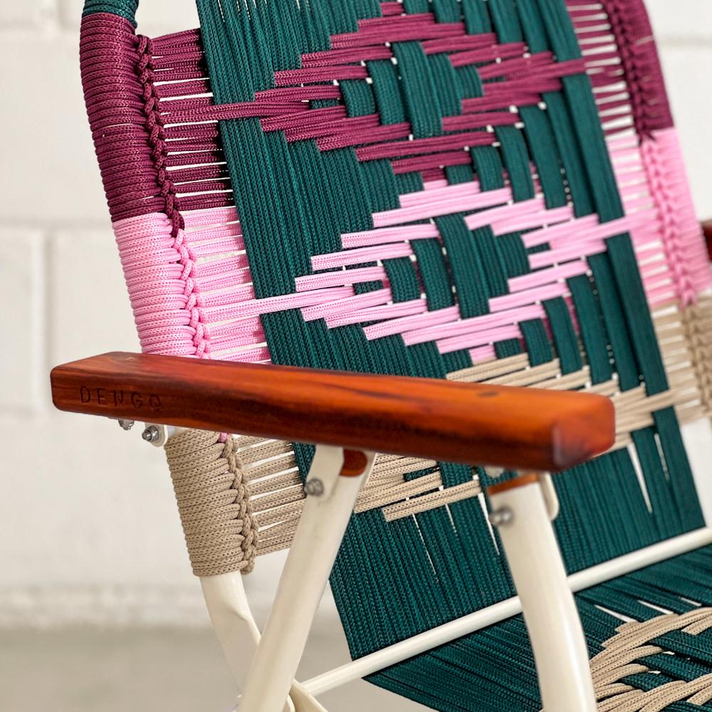 Contemporary Beach chair high Japú Trama 3  - Outdoor area Garden and Lawn Dengô Brasil For Sale