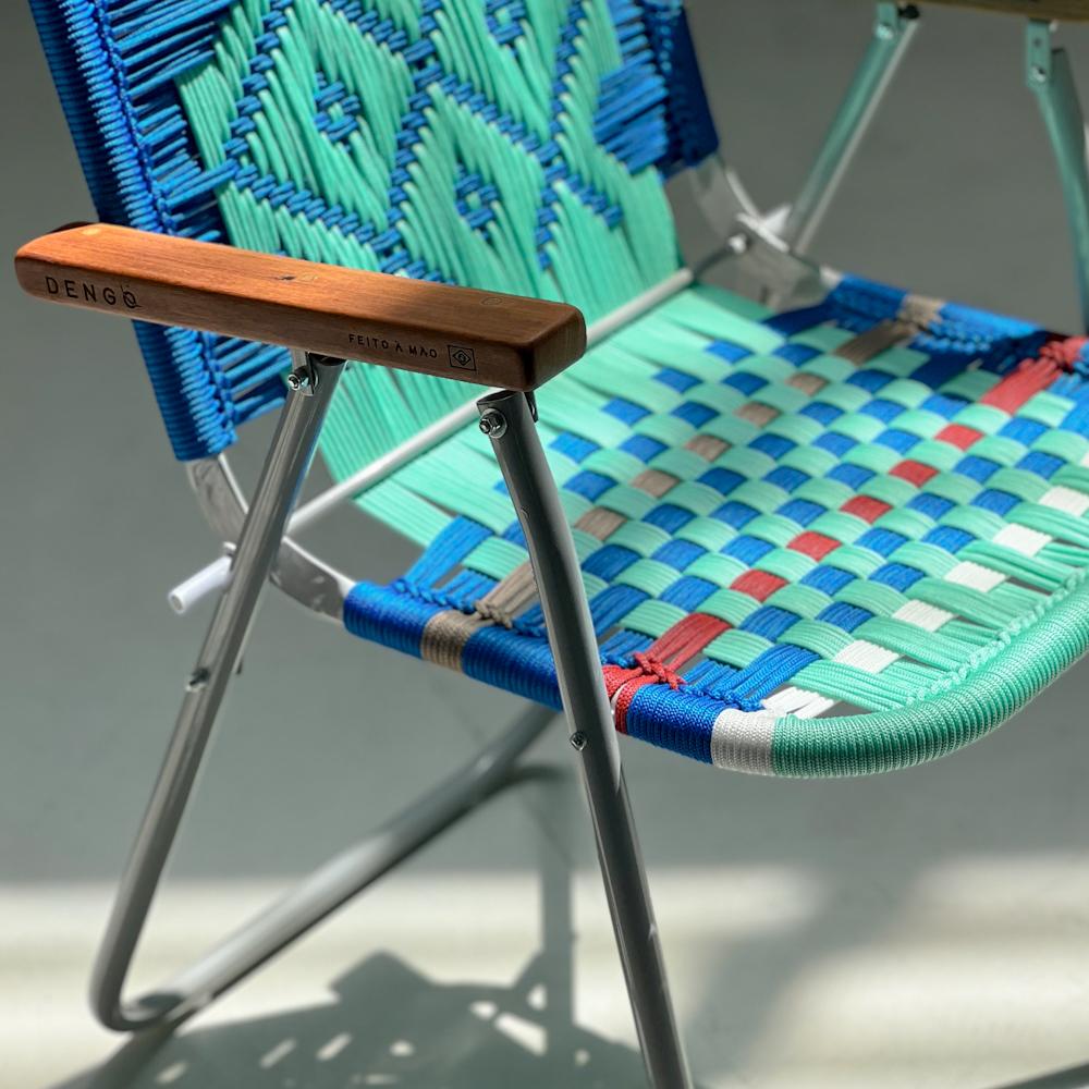 Contemporary Beach chair high Japú Trama 4 - Outdoor area Garden and Lawn Dengô Brasil For Sale