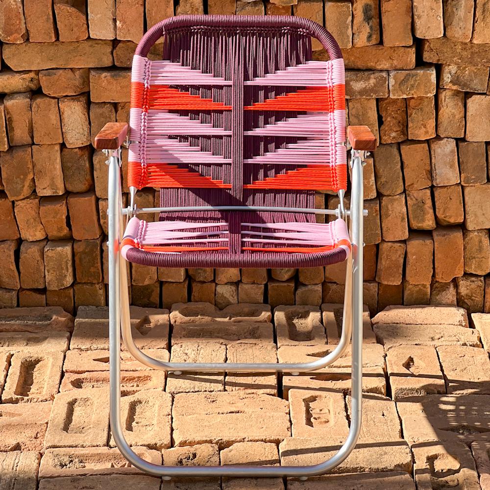 Thread Beach chair high Japú Trama 5 - Outdoor area Garden and Lawn Dengô Brasil For Sale