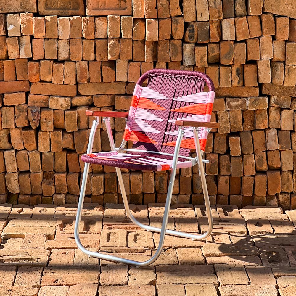 Beach chair high Japú Trama 5 - Outdoor area Garden and Lawn Dengô Brasil For Sale 1