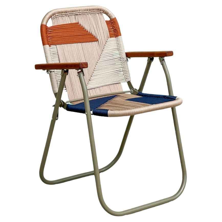 Beach chair high Japú Trama 7  - Outdoor area Garden and Lawn Dengô Brasil For Sale
