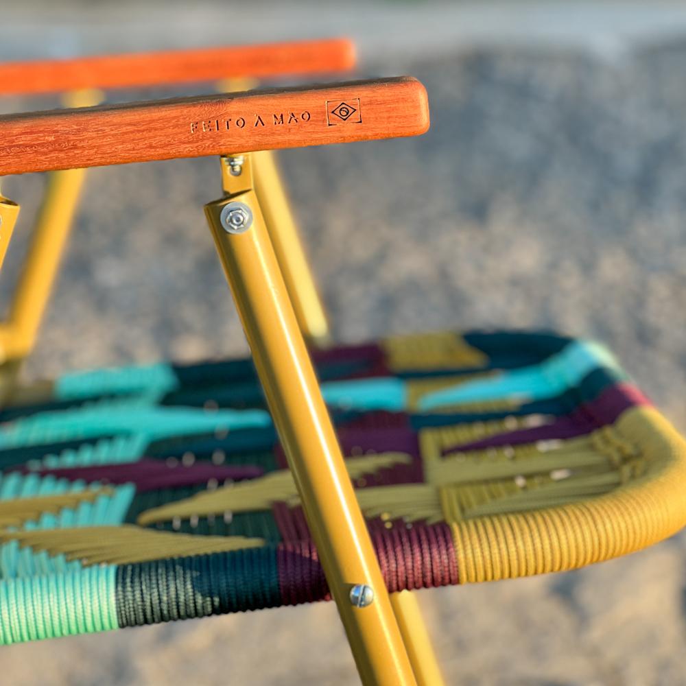 Aluminum Beach chair Japú Trama 10  - Outdoor area Garden and Lawn Dengô Brasil For Sale