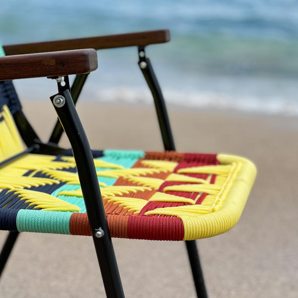 yellow beach chair