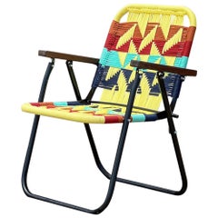 Beach chair Japú  Trama 10  yellow  - Outdoor area Garden and Lawn Dengô Brasil