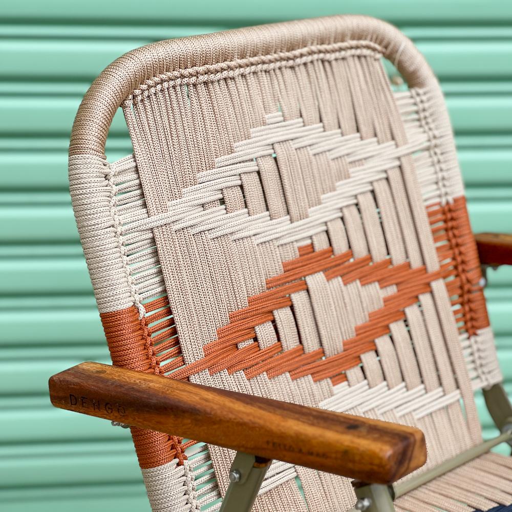 Contemporary Beach chair high Japú Trama 3  - Outdoor area Garden and Lawn Dengô Brasil For Sale