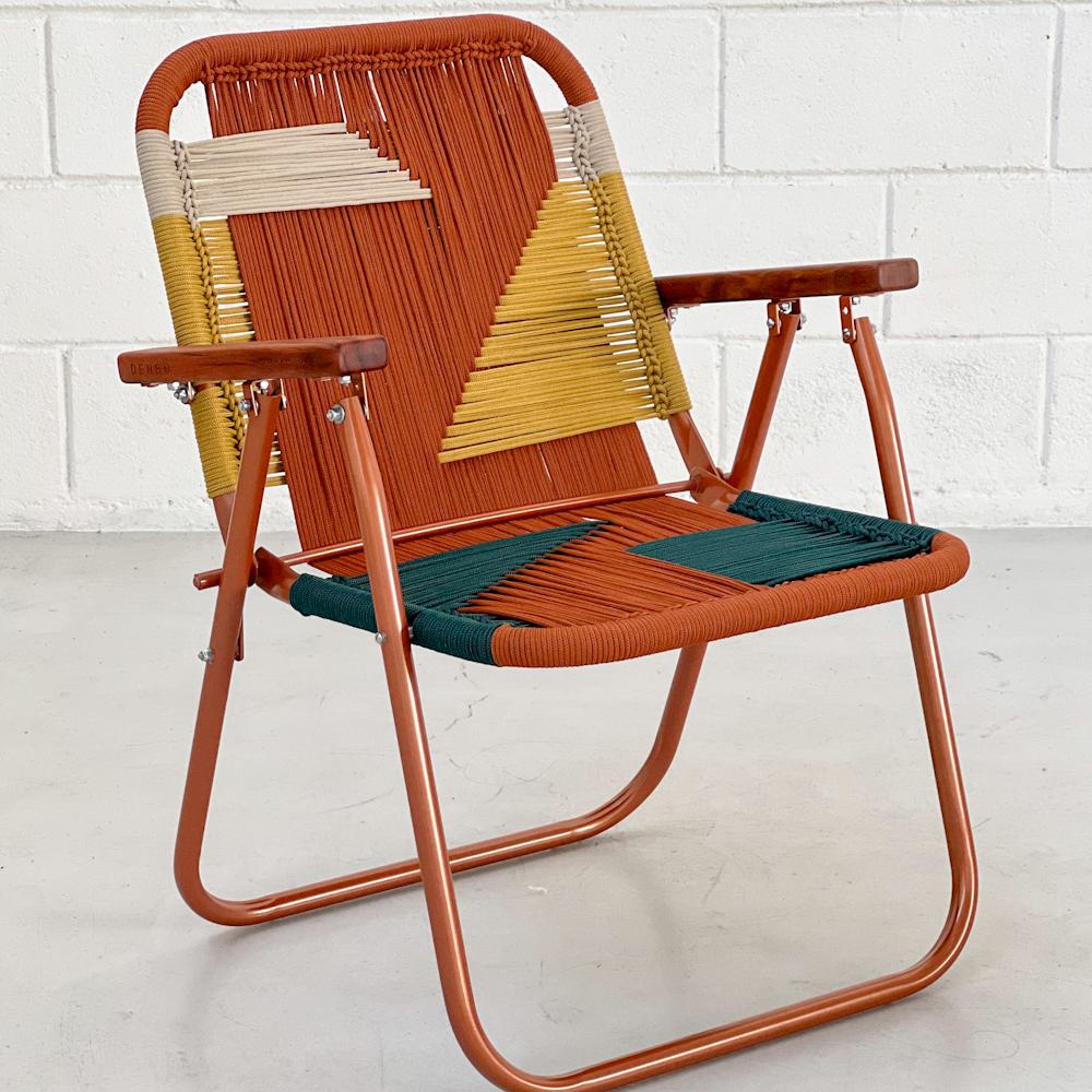 Beaded Beach chair Japú Trama 7  - Outdoor area Garden and Lawn Dengô Brasil For Sale