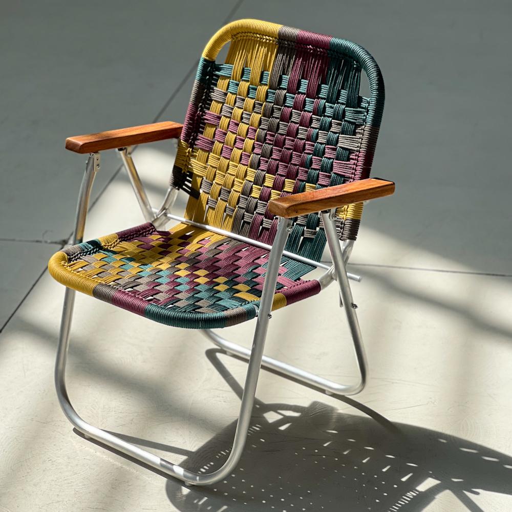 Beaded Beach chair Japú Trama 9 - Outdoor area - Garden and Lawn - Dengô Brasil For Sale