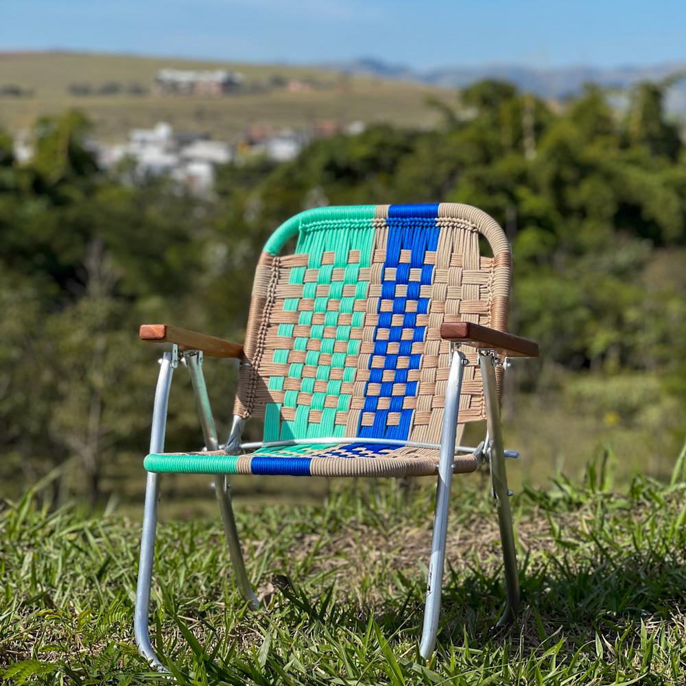 Brazilian Beach chair Japú Trama 9 - Outdoor area - Garden and Lawn - Dengô Brasil  For Sale