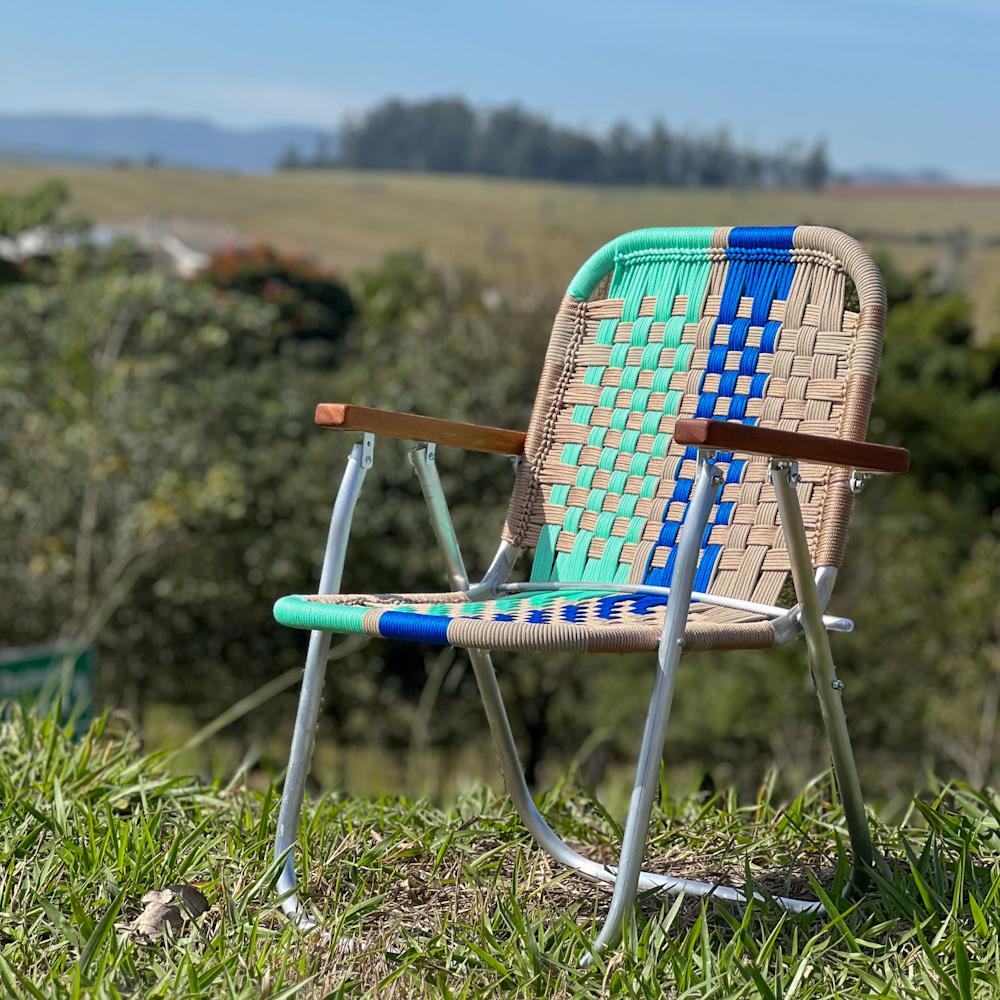 Beaded Beach chair Japú Trama 9 - Outdoor area - Garden and Lawn - Dengô Brasil  For Sale