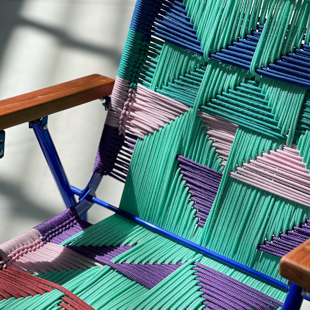 Contemporary Beach chair Japú Trama Azulê  - Outdoor area Garden and Lawn Dengô Brasil For Sale